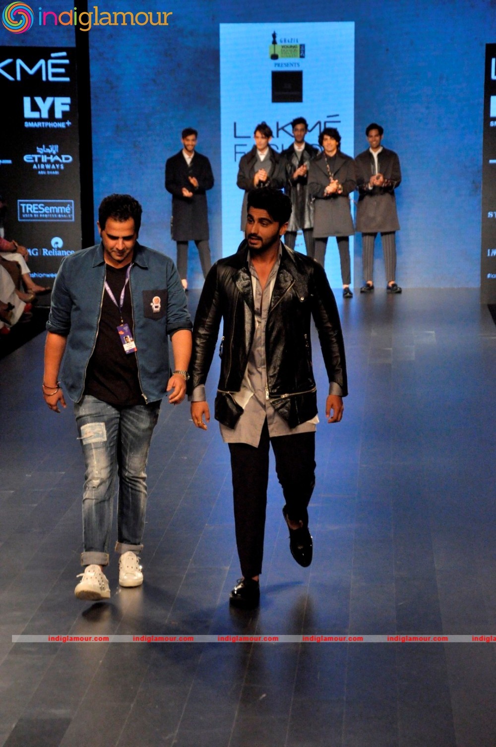 Arjun Kapoor and Neha Dhupia at Lakme Fashion Week Event hd photo