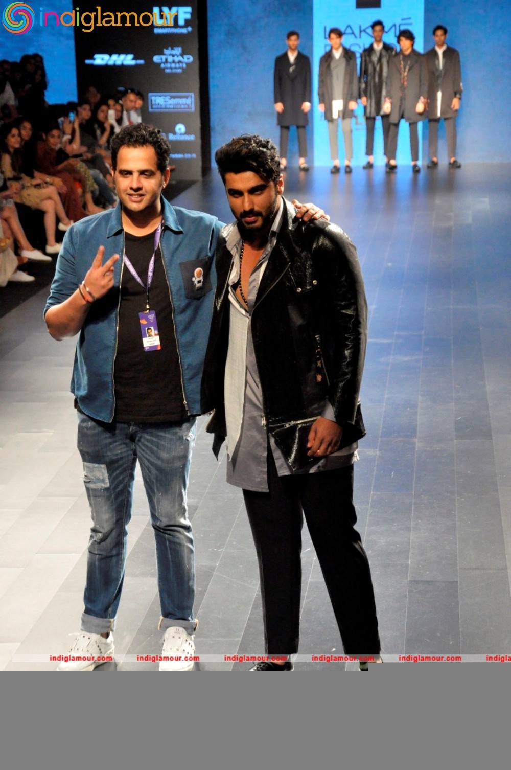 Arjun Kapoor and Neha Dhupia at Lakme Fashion Week Event hd photo
