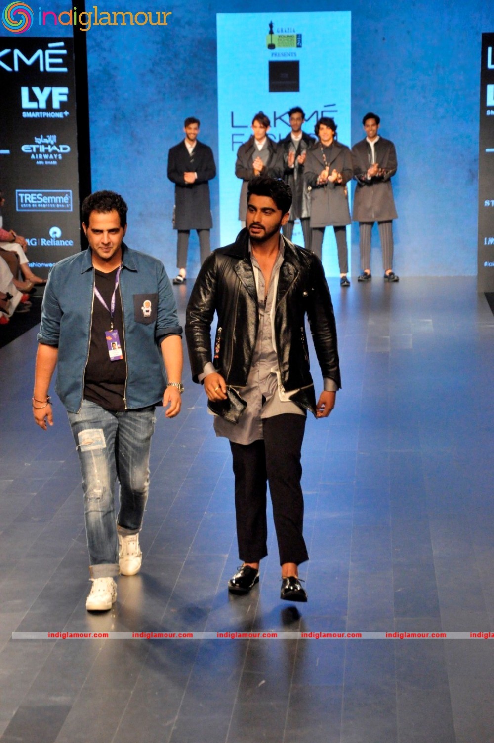 Arjun Kapoor and Neha Dhupia at Lakme Fashion Week Event hd photo