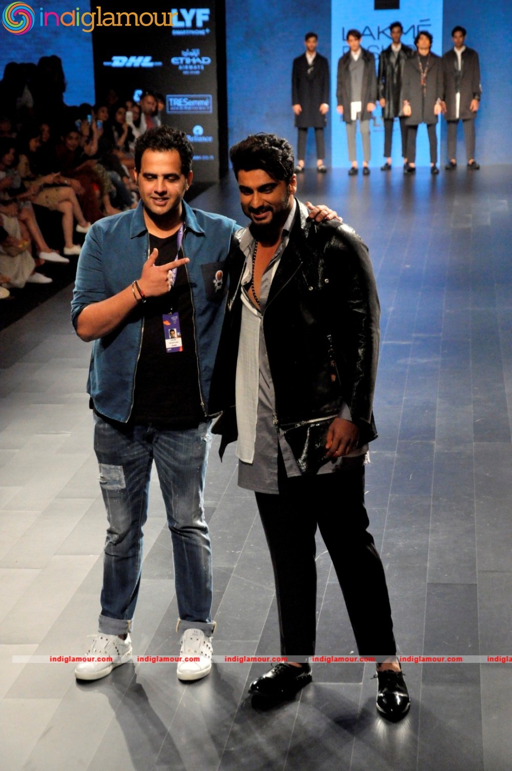 Arjun Kapoor and Neha Dhupia at Lakme Fashion Week Event hd photo
