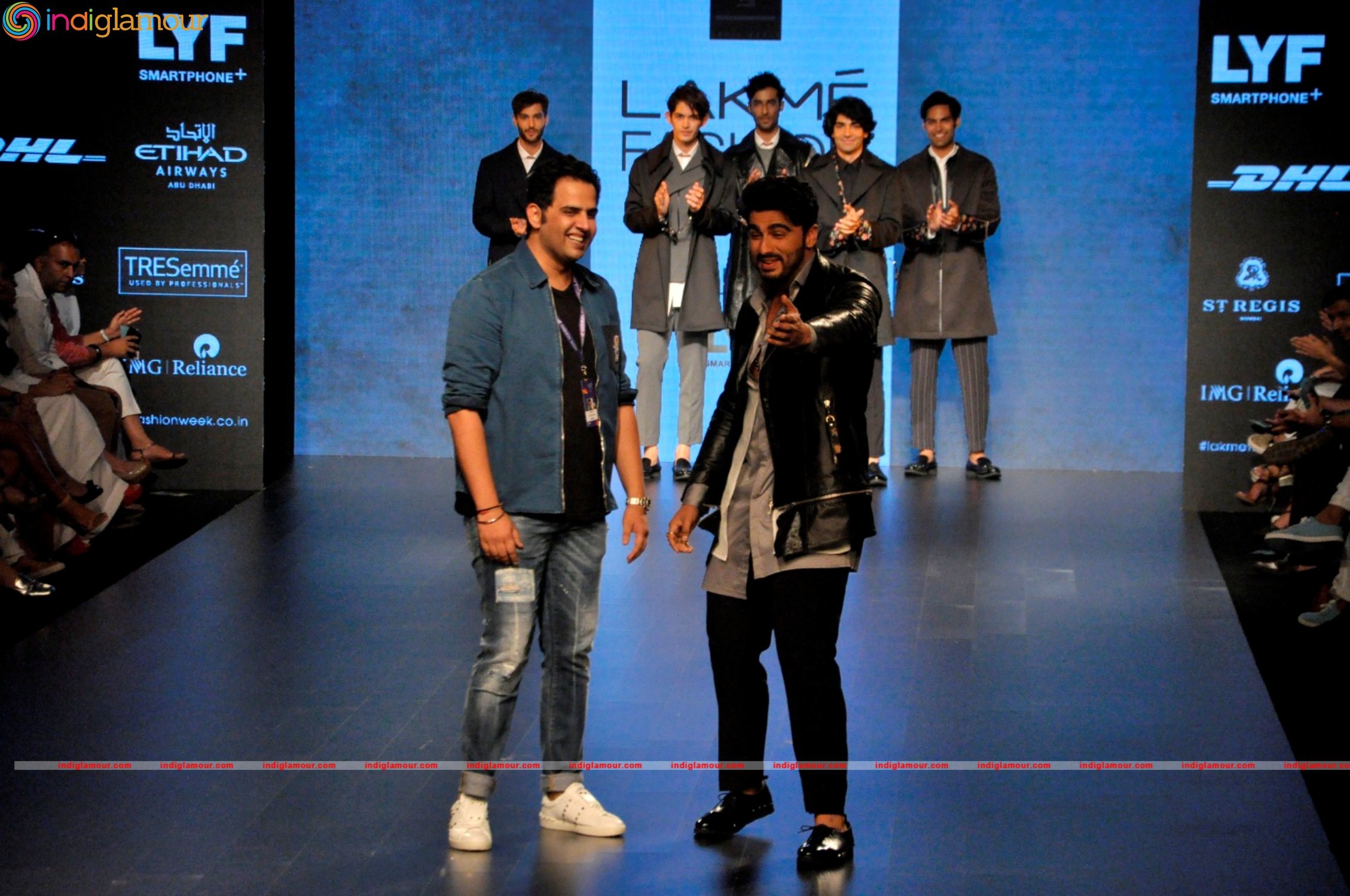 Arjun Kapoor and Neha Dhupia at Lakme Fashion Week Event hd photo