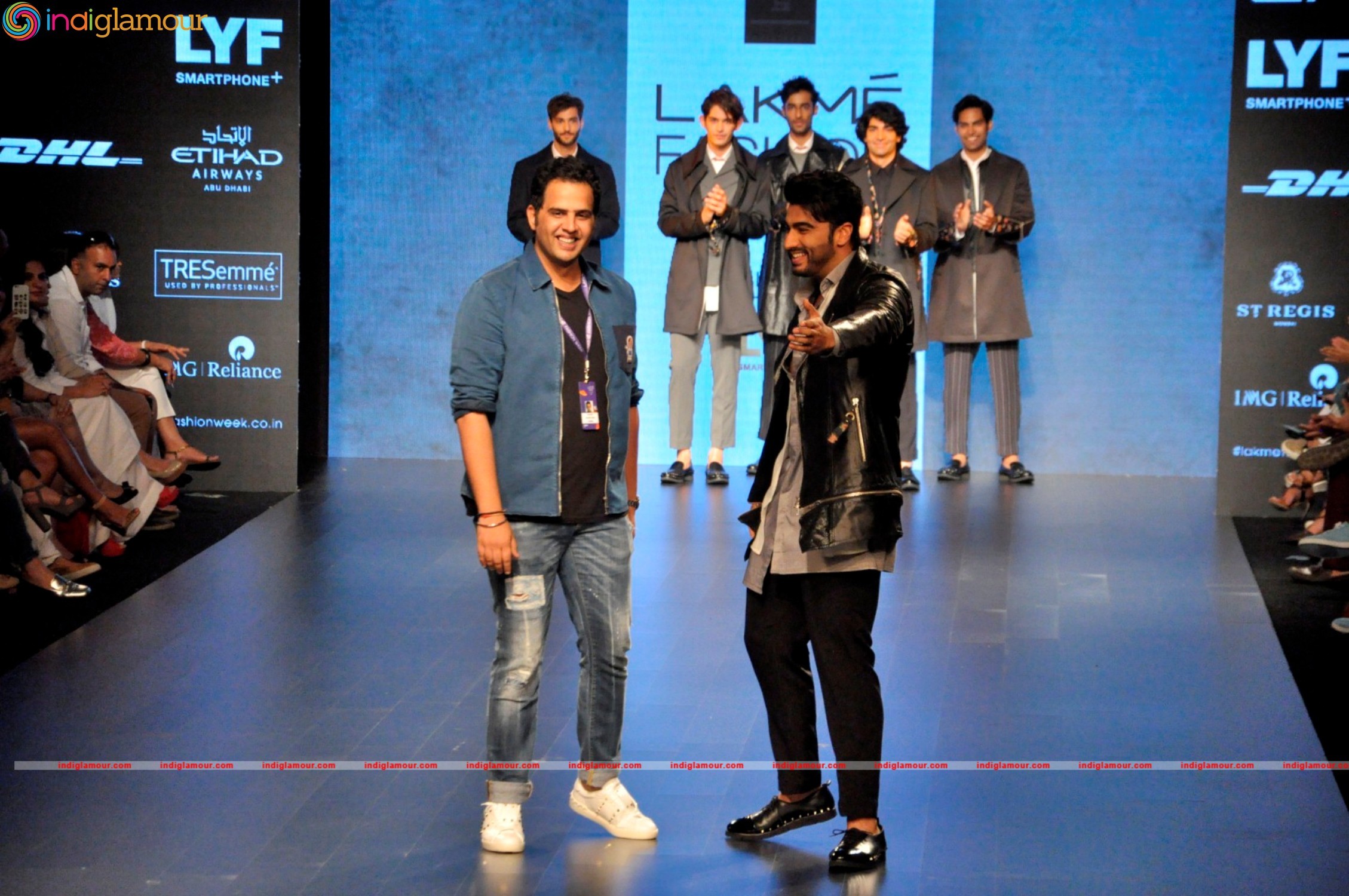 Arjun Kapoor and Neha Dhupia at Lakme Fashion Week Event hd photo