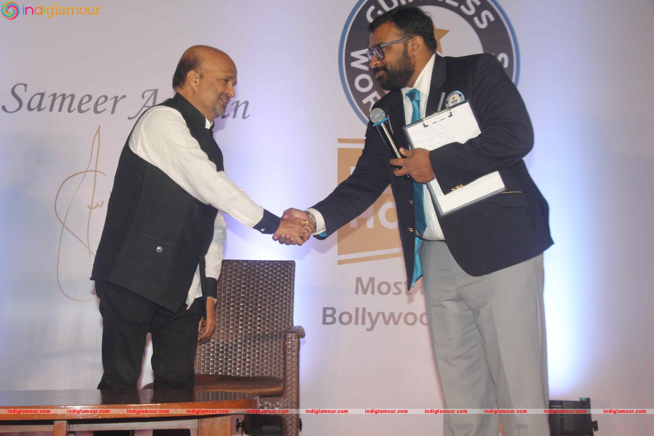 Sameer Anjan Got Genius World Records for Writing Maximum Number of Bollywood Songs Event hd photo