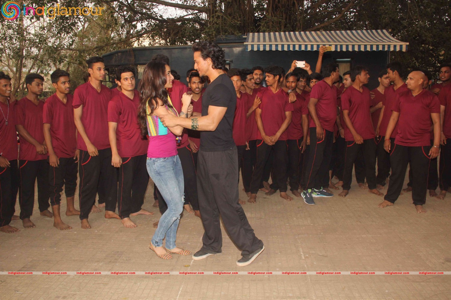 Media Interaction on Sets of Film Baaghi Event hd photo