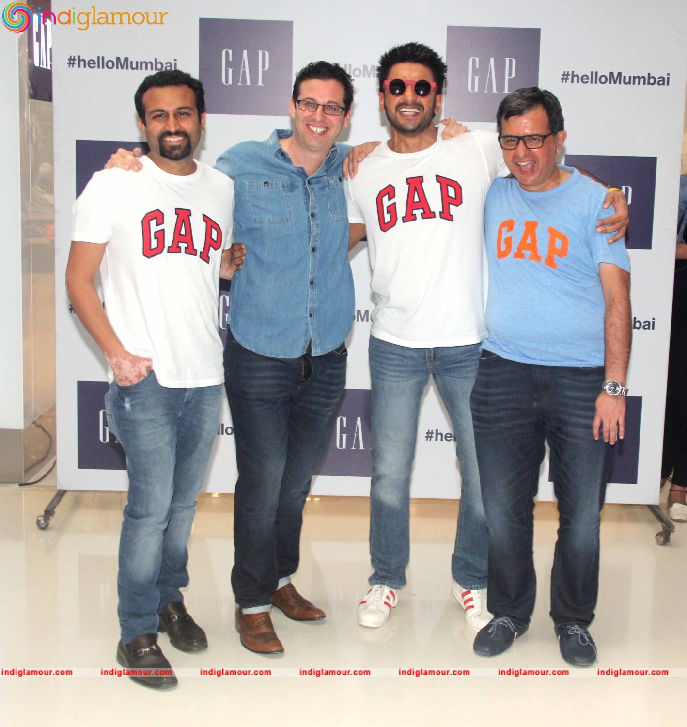 Bollywood Actor Ranveer Singh During the Launch Gap Store in Mumbai Event hd photo