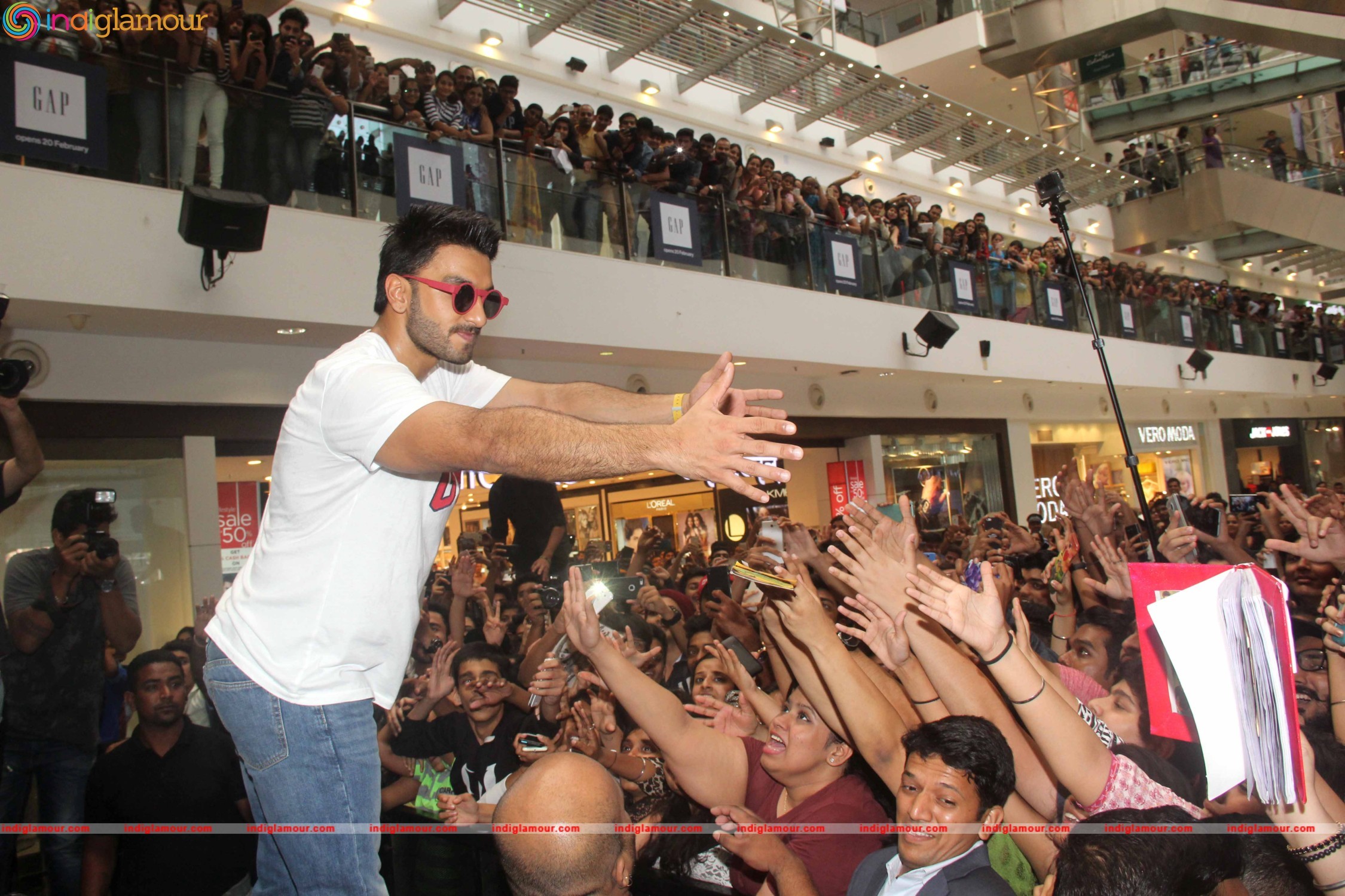 Bollywood Actor Ranveer Singh During the Launch Gap Store in Mumbai Event hd photo