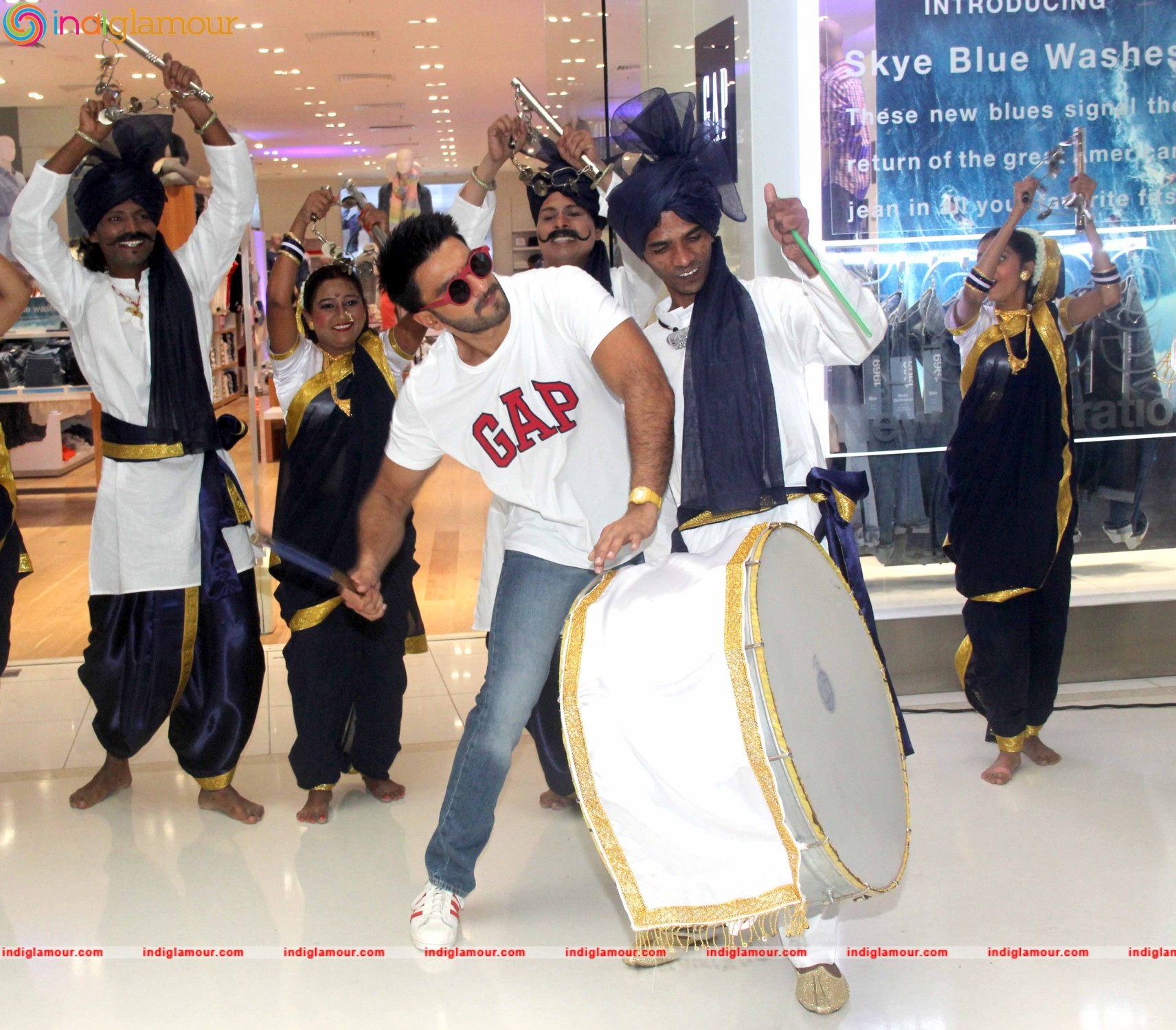 Bollywood Actor Ranveer Singh During the Launch Gap Store in Mumbai Event hd photo