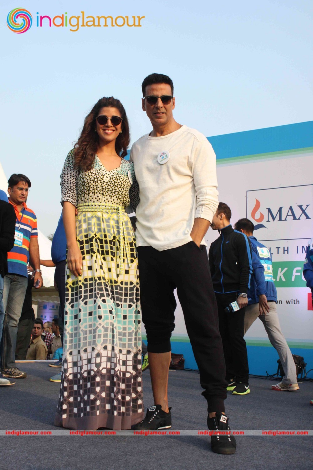 Akshay Kumar and Nimrat Kaur at 4th Max Bupa Walk for Health Event hd photo