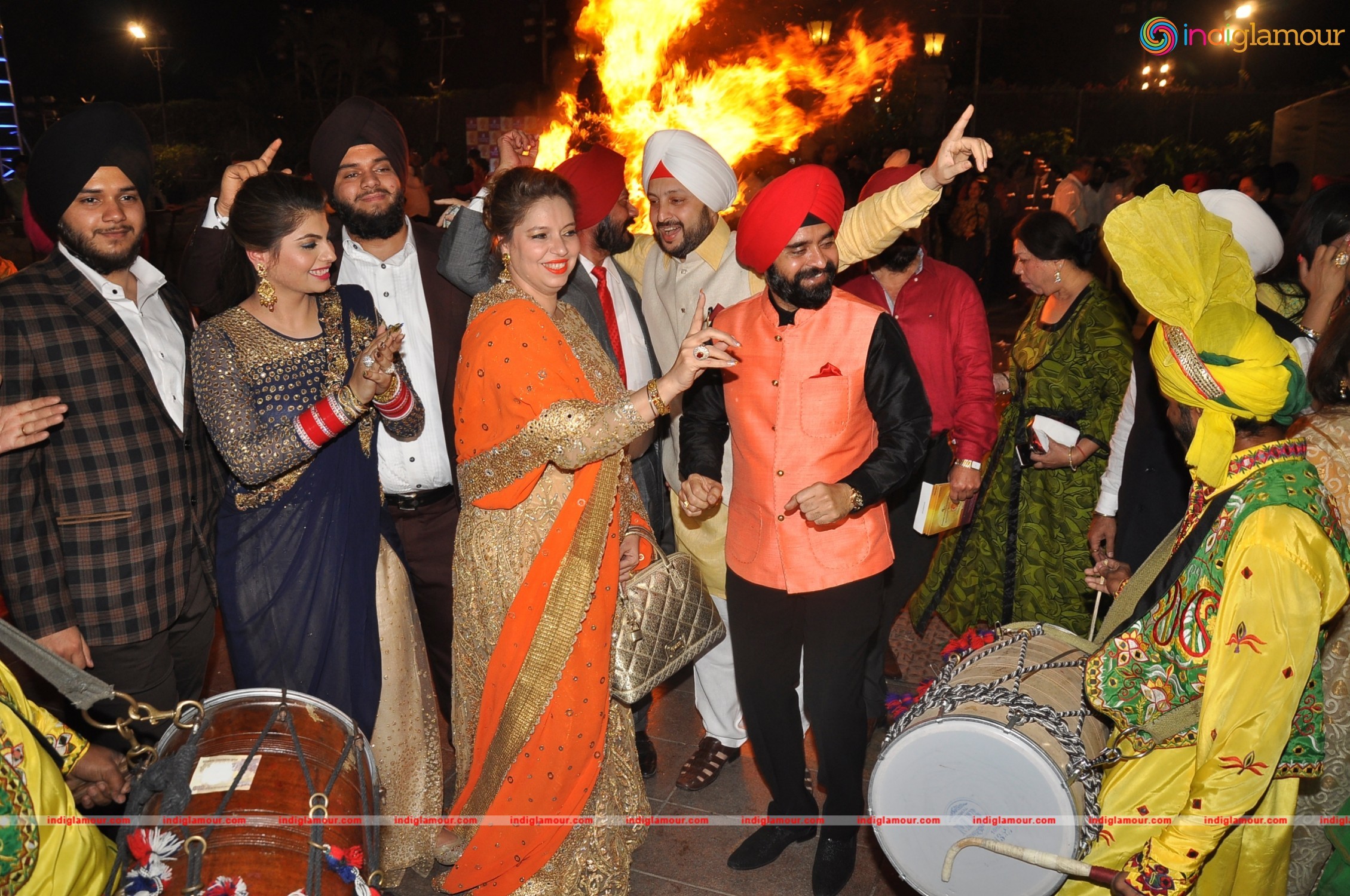 Celebrities Enjoying Charan Singh Sapra Lohri Di Raat Event Event hd photo