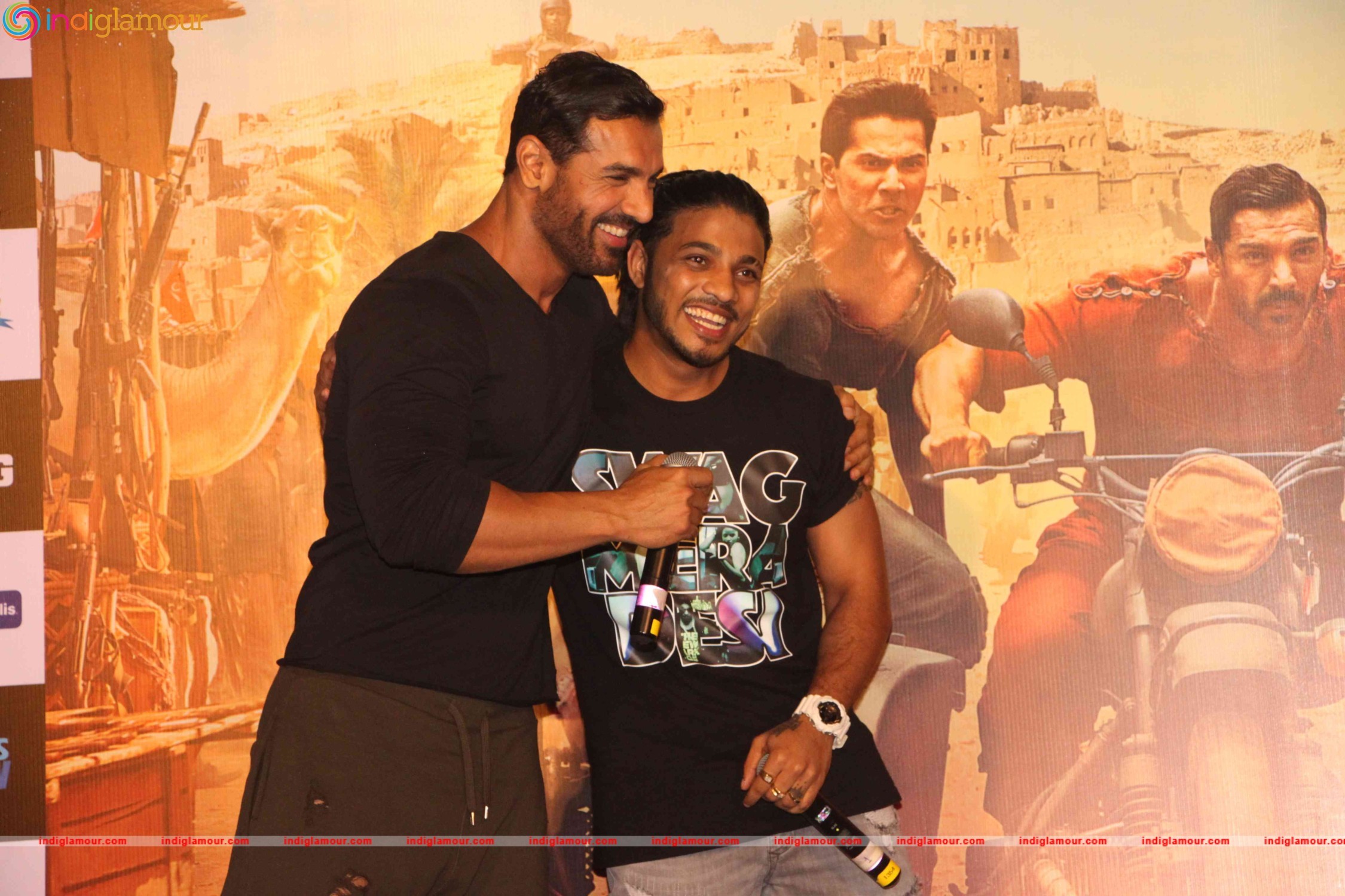 John Abraham and Varun Dhawan Interact with their Fans Event hd photo