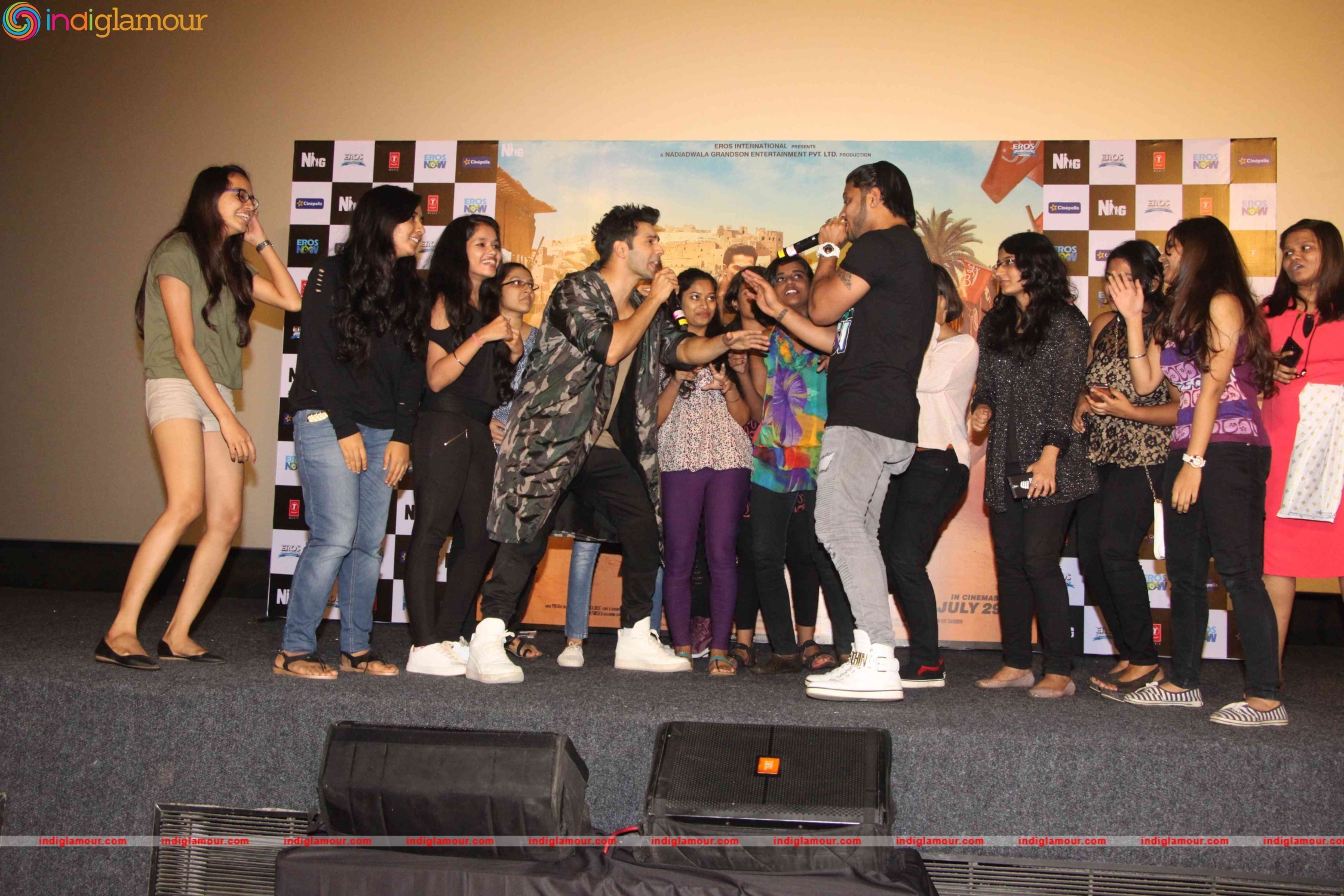 John Abraham and Varun Dhawan Interact with their Fans Event hd photo