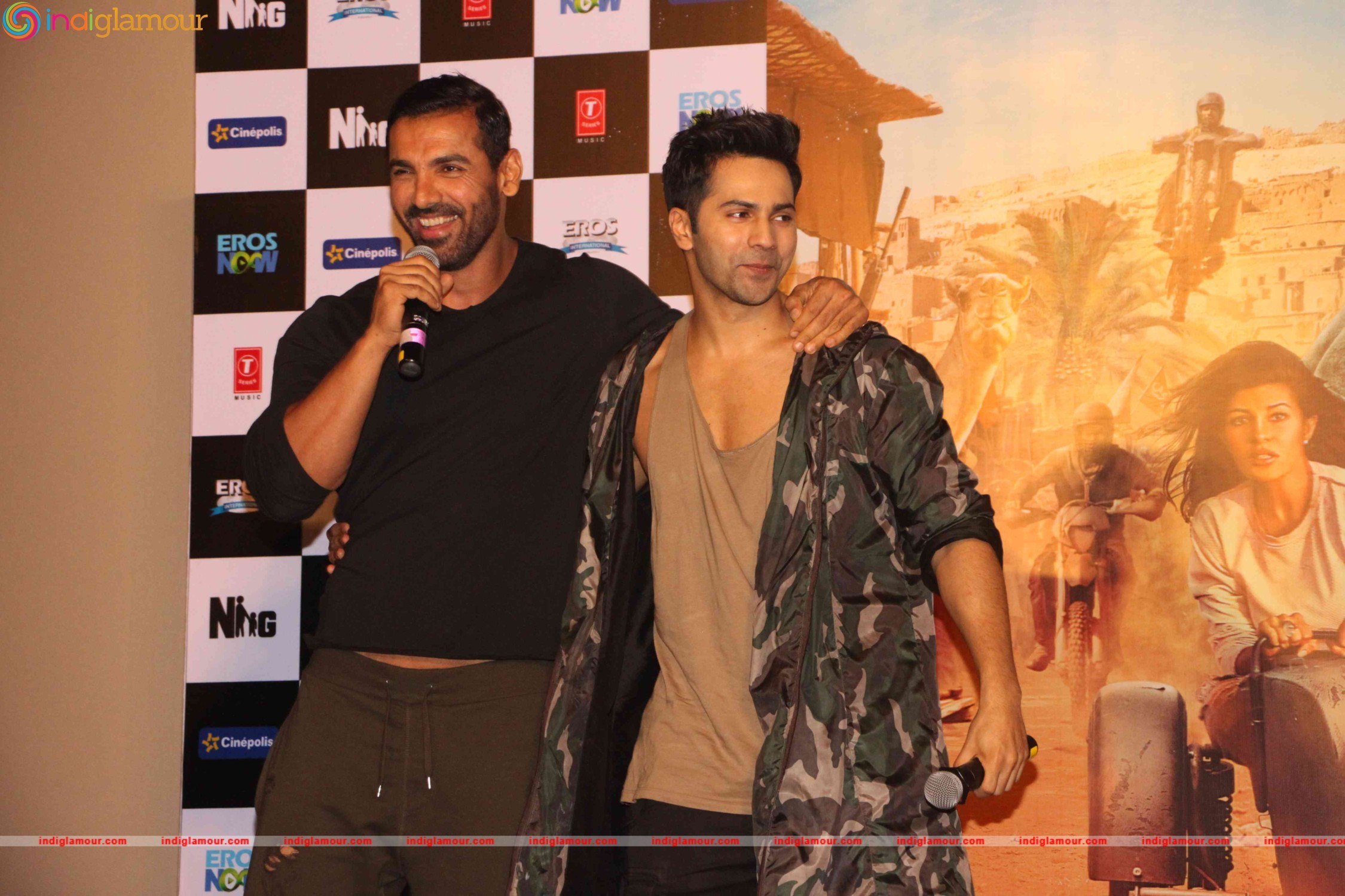 John Abraham and Varun Dhawan Interact with their Fans Event hd photo