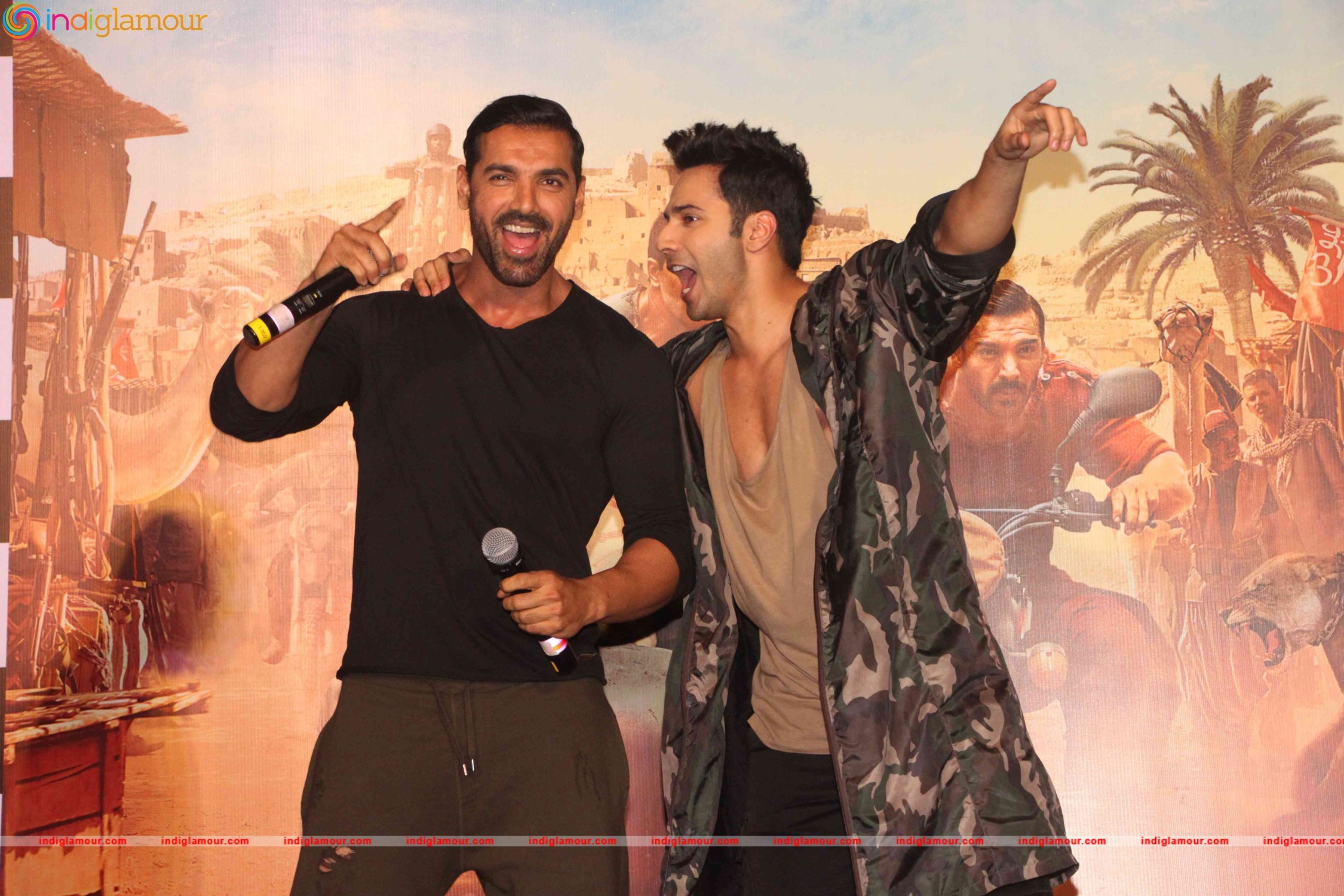 John Abraham and Varun Dhawan Interact with their Fans Event hd photo
