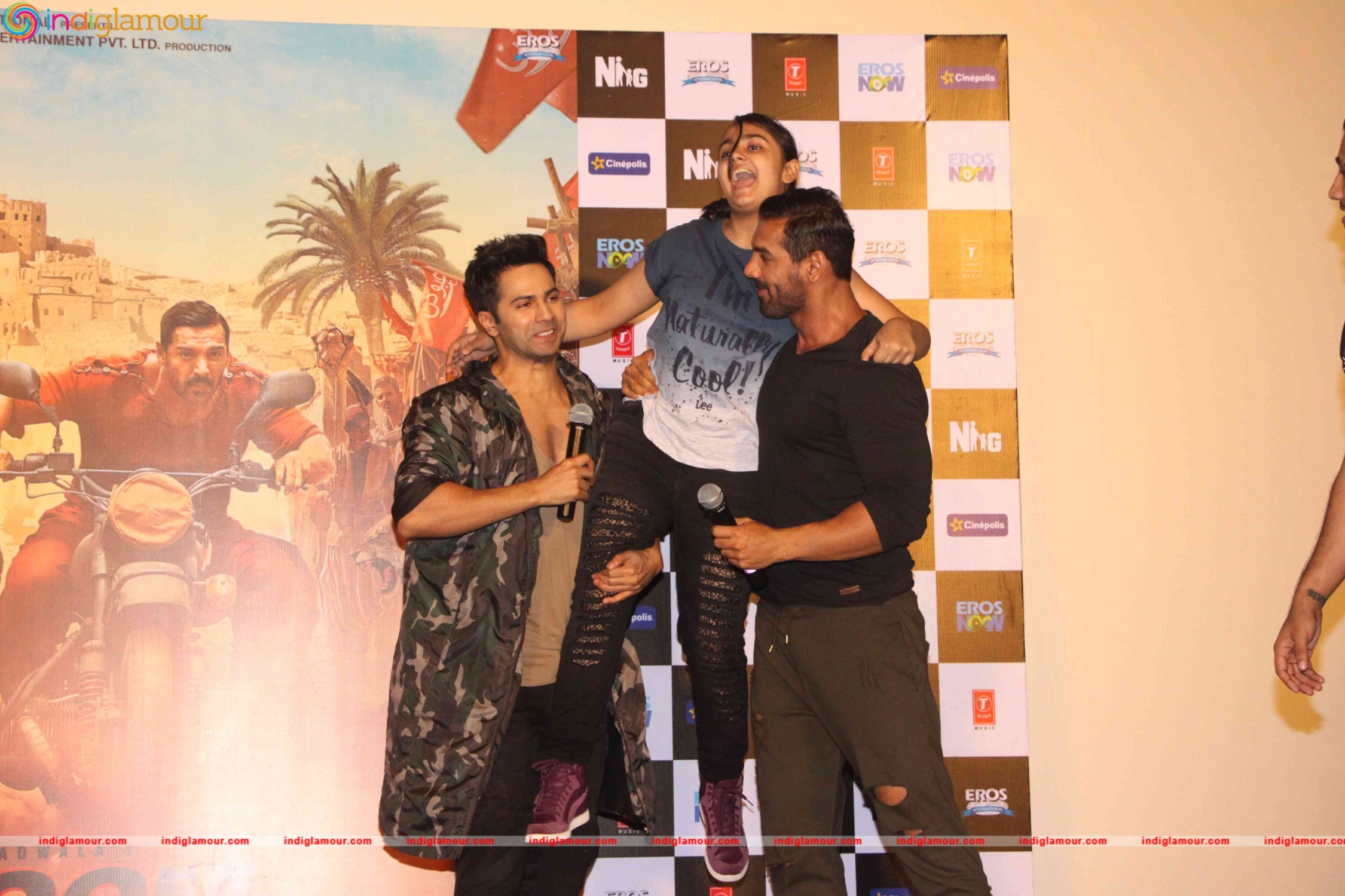 John Abraham and Varun Dhawan Interact with their Fans Event hd photo