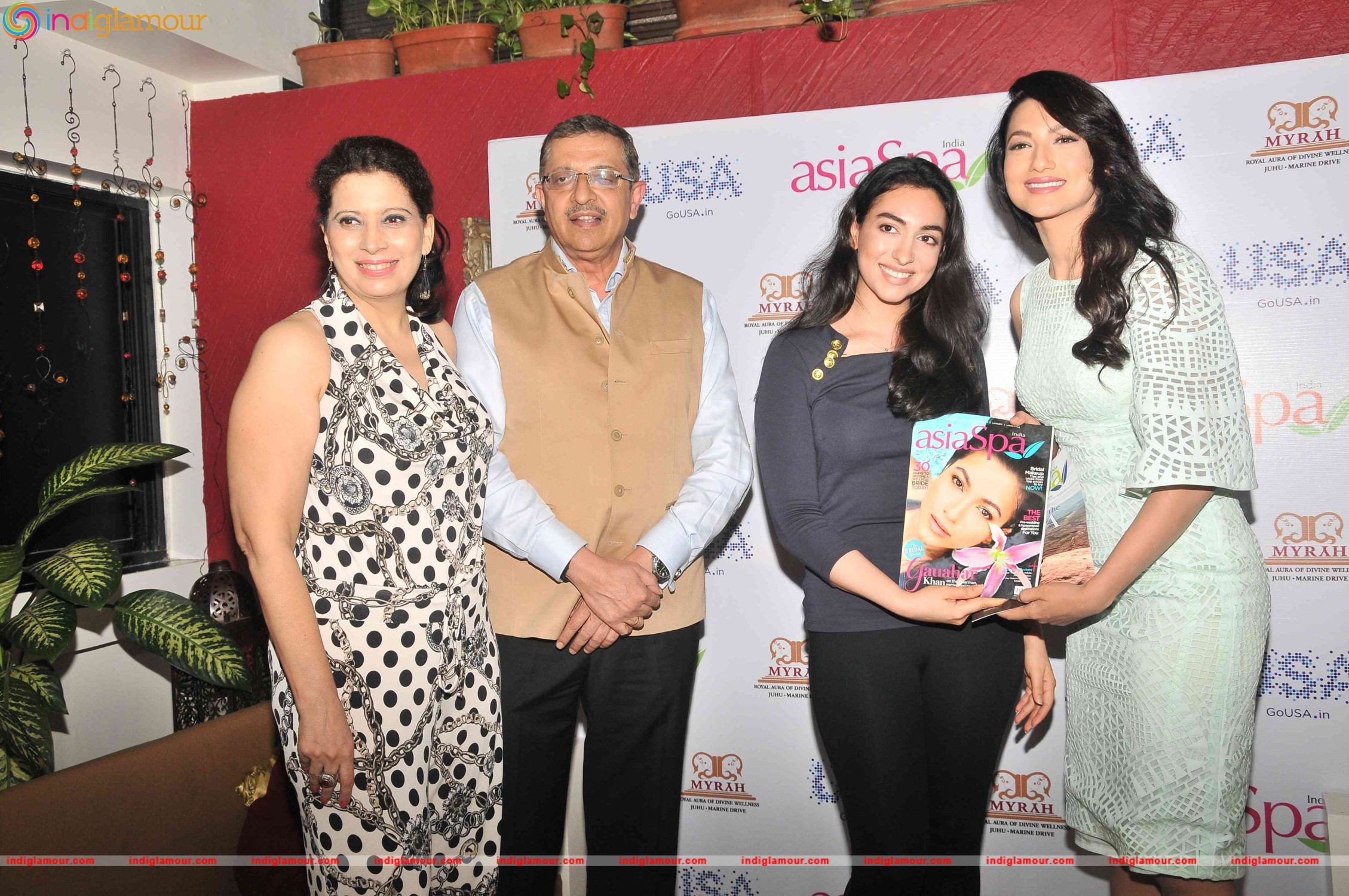 Gauhar Khan Unveils Asia Spa India Magazine July Cover Issue Event hd photo