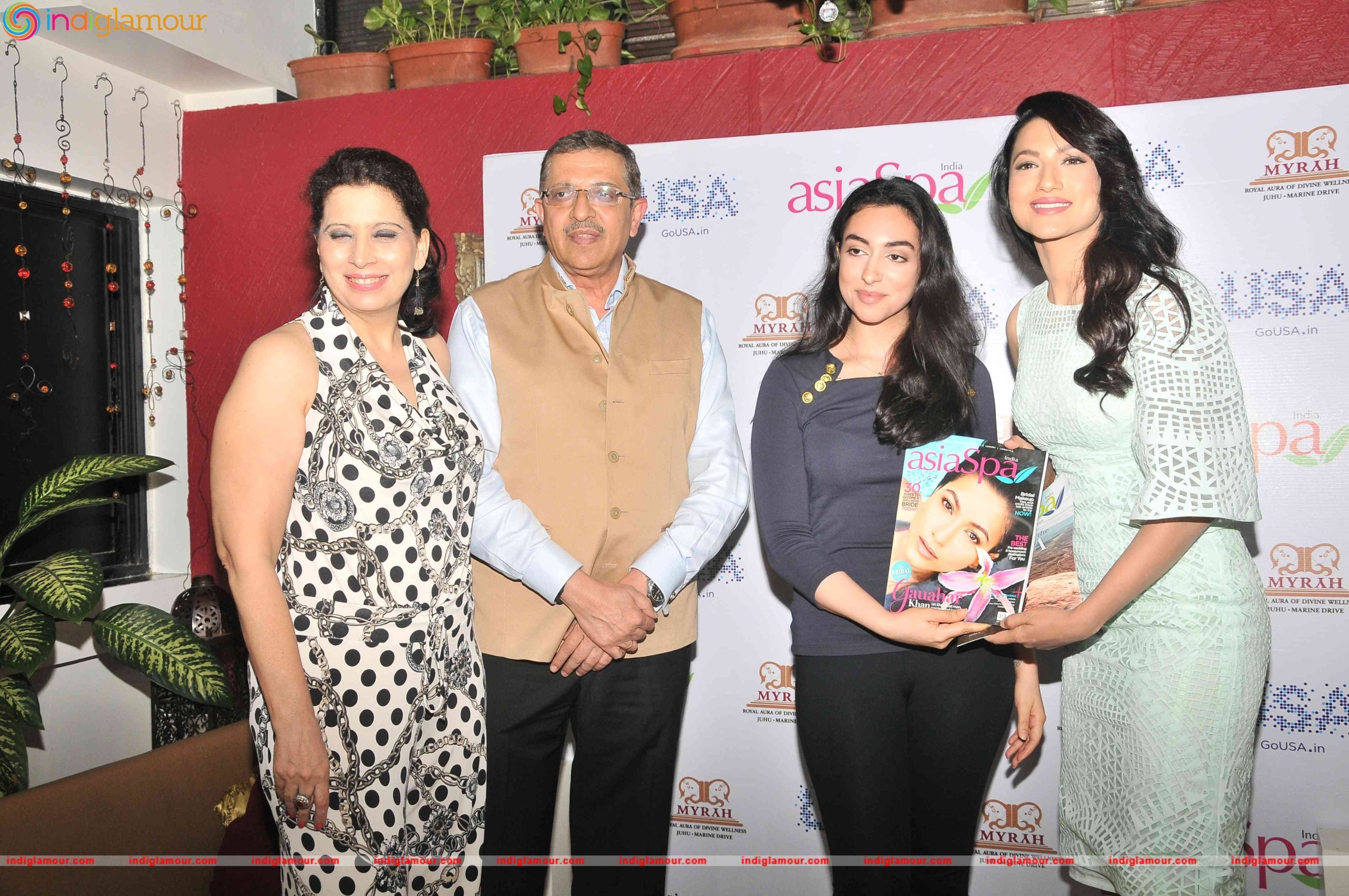 Gauhar Khan Unveils Asia Spa India Magazine July Cover Issue Event hd photo