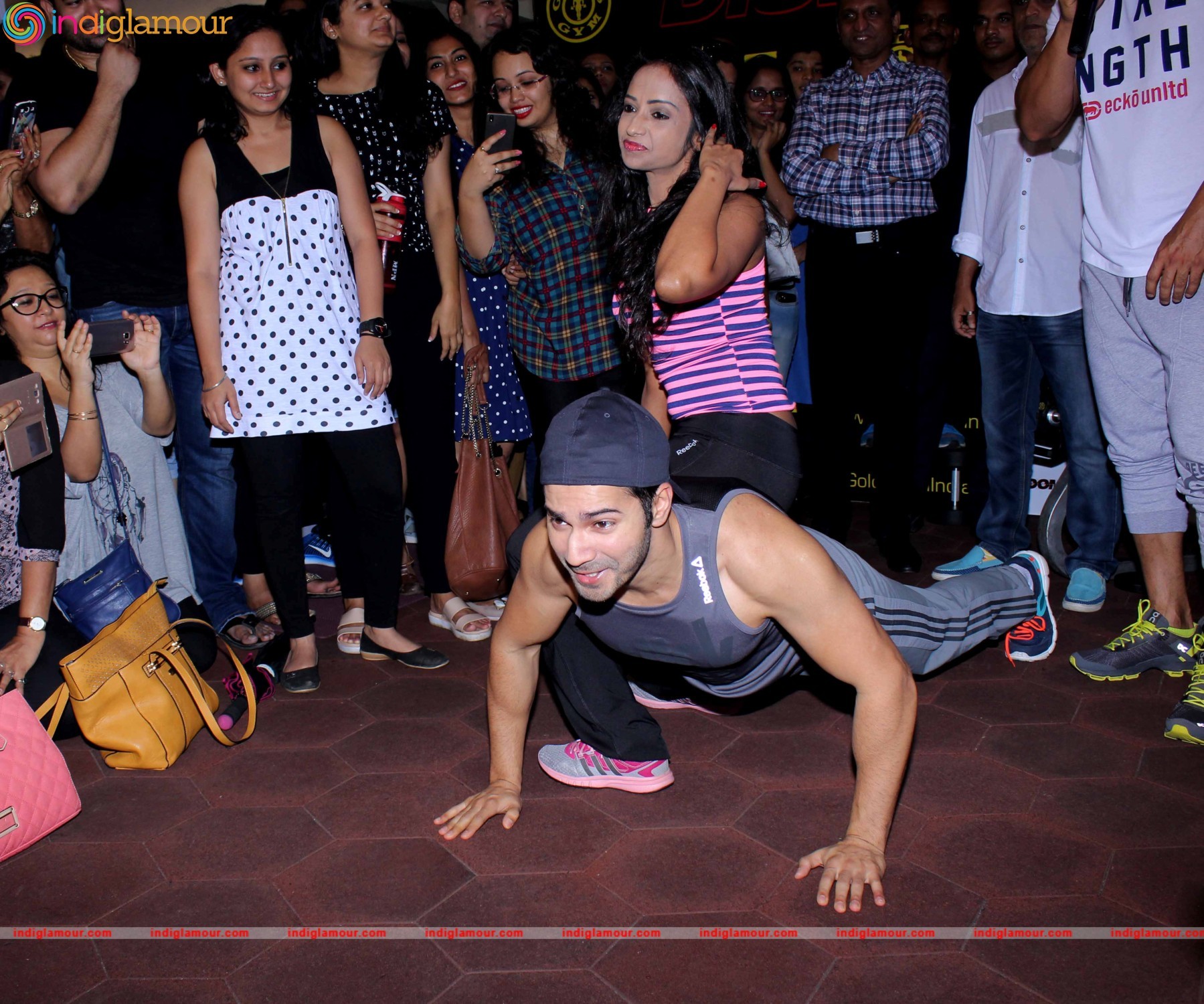 Varun Dhawan and John Abraham at Gold Gym Event hd photo