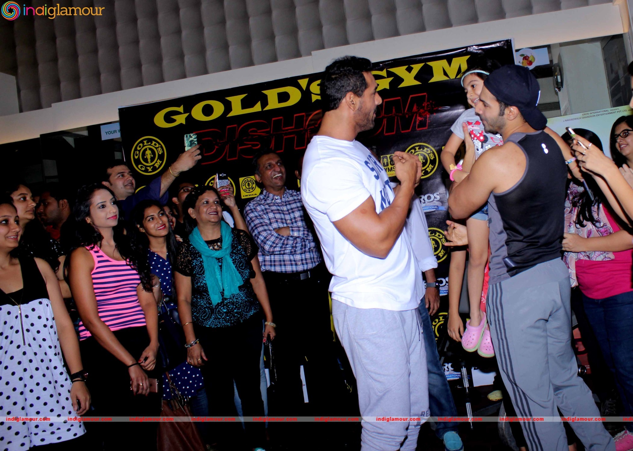 Varun Dhawan and John Abraham at Gold Gym Event hd photo