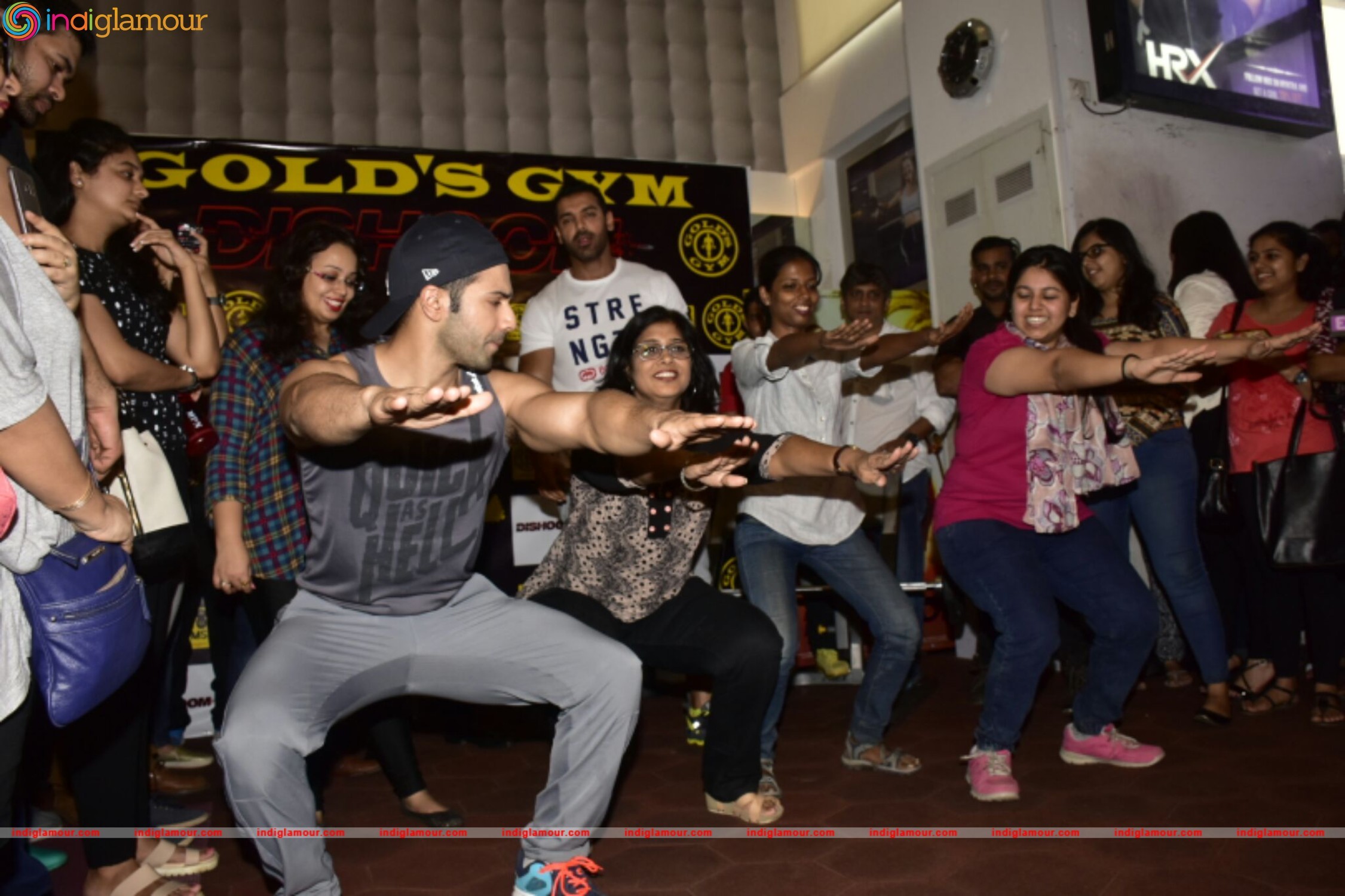 Varun Dhawan and John Abraham at Gold Gym Event hd photo