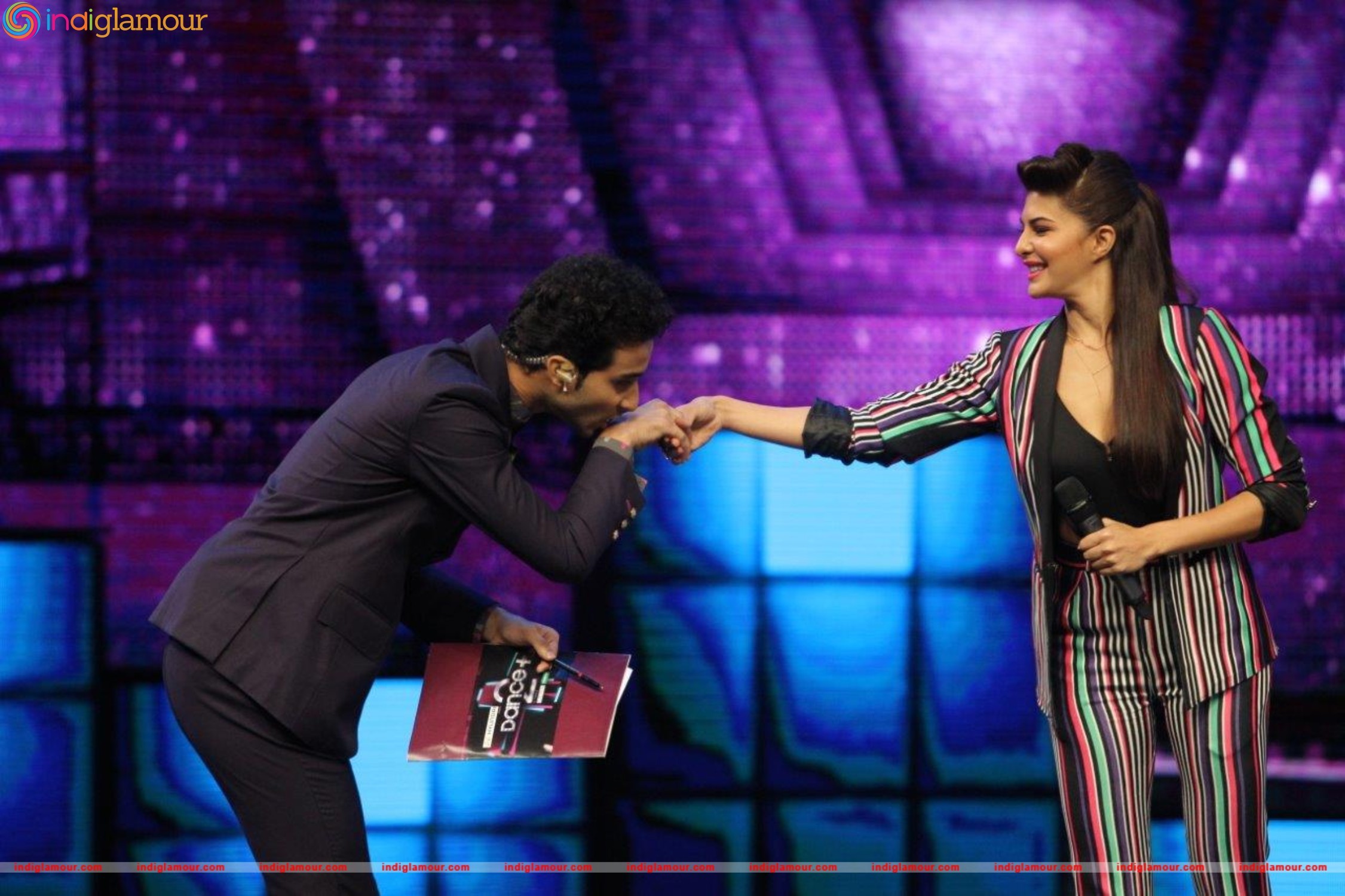 Varun Dhawan and Jacqueline Sizzle on Dance Plus Stage with Superjudge Remo D Souza Event hd photo