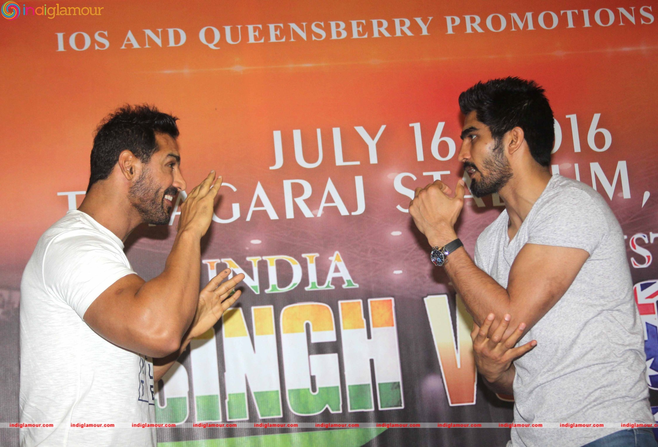 John Abraham Support Vijender Singh Fight Against Kerry Hope Event hd photo