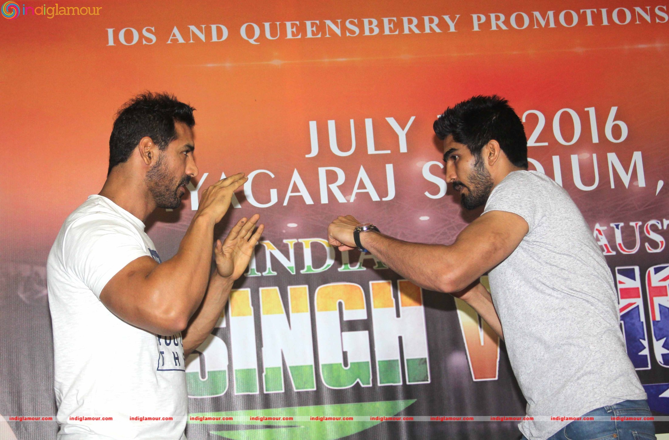 John Abraham Support Vijender Singh Fight Against Kerry Hope Event hd photo