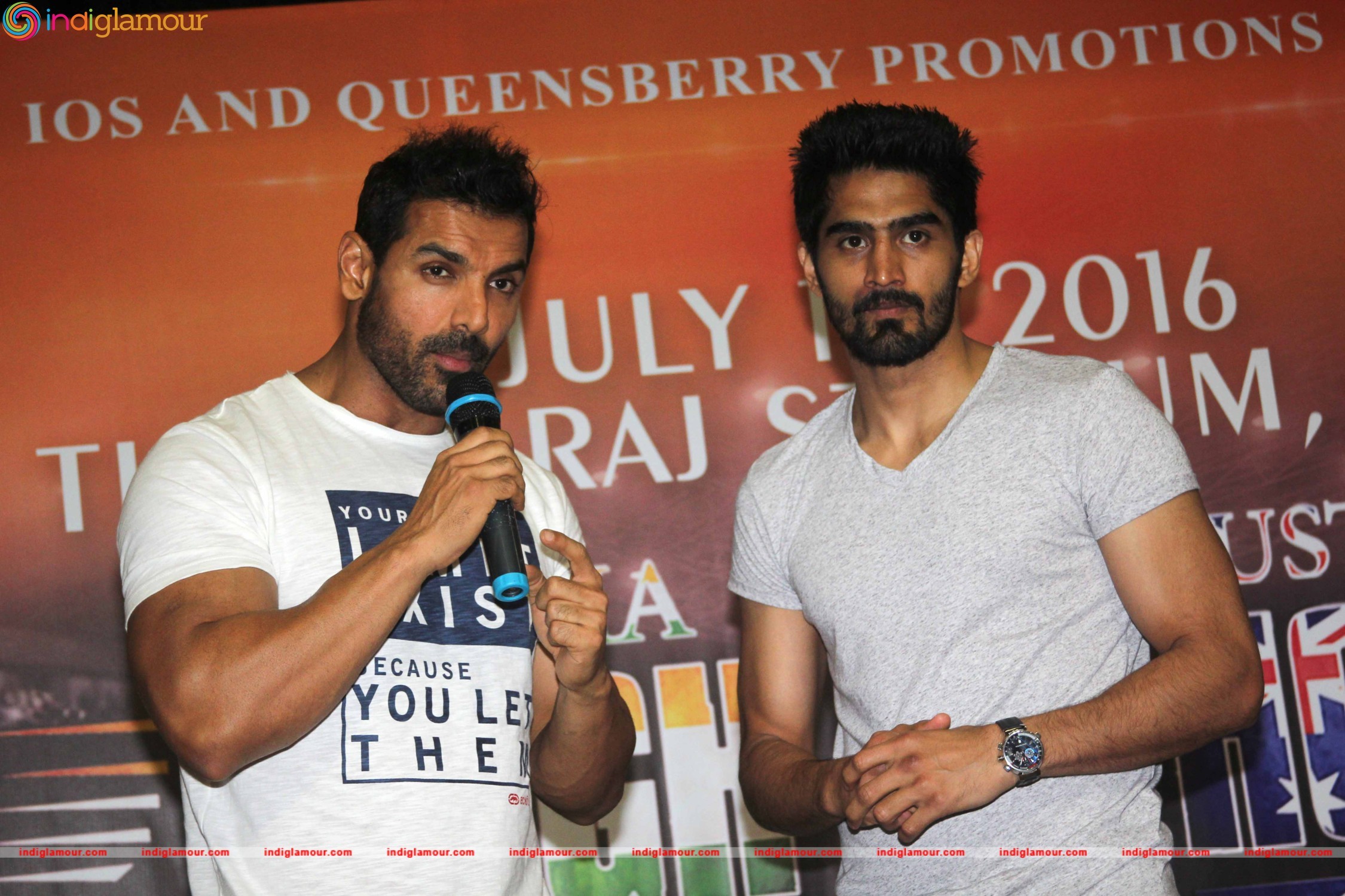 John Abraham Support Vijender Singh Fight Against Kerry Hope Event hd photo