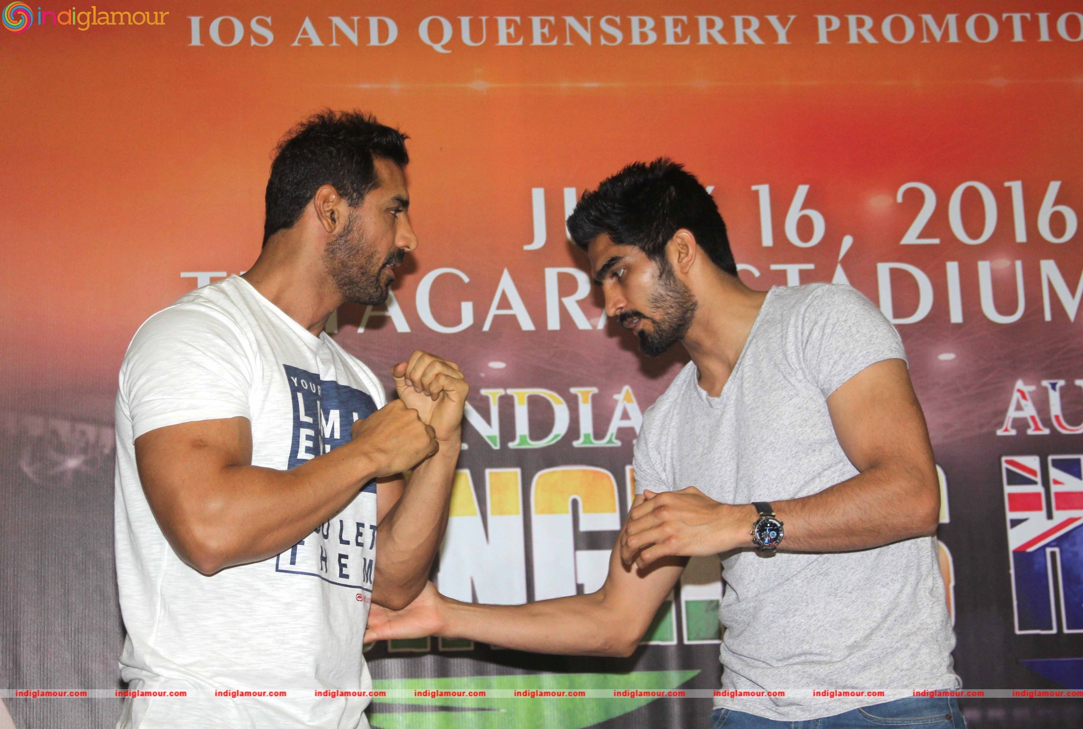 John Abraham Support Vijender Singh Fight Against Kerry Hope Event hd photo
