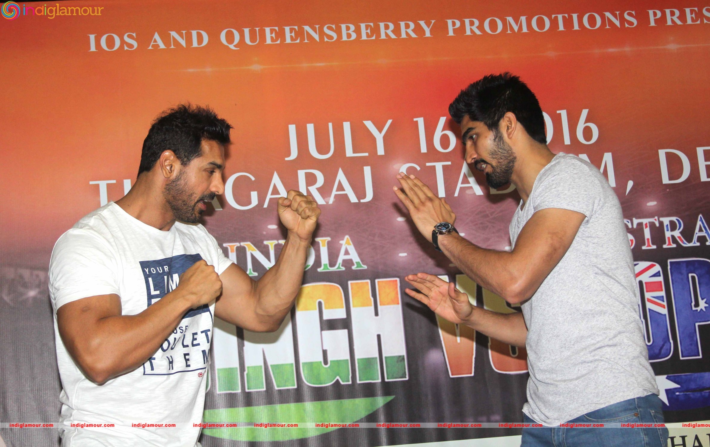 John Abraham Support Vijender Singh Fight Against Kerry Hope Event hd photo