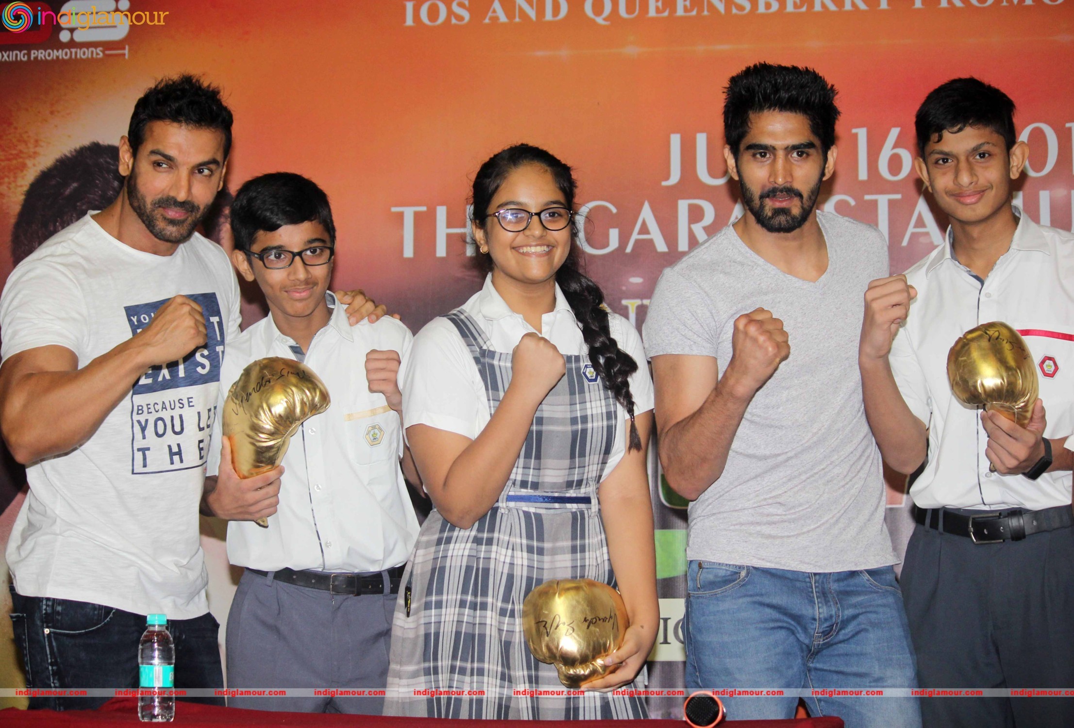 John Abraham Support Vijender Singh Fight Against Kerry Hope Event hd photo