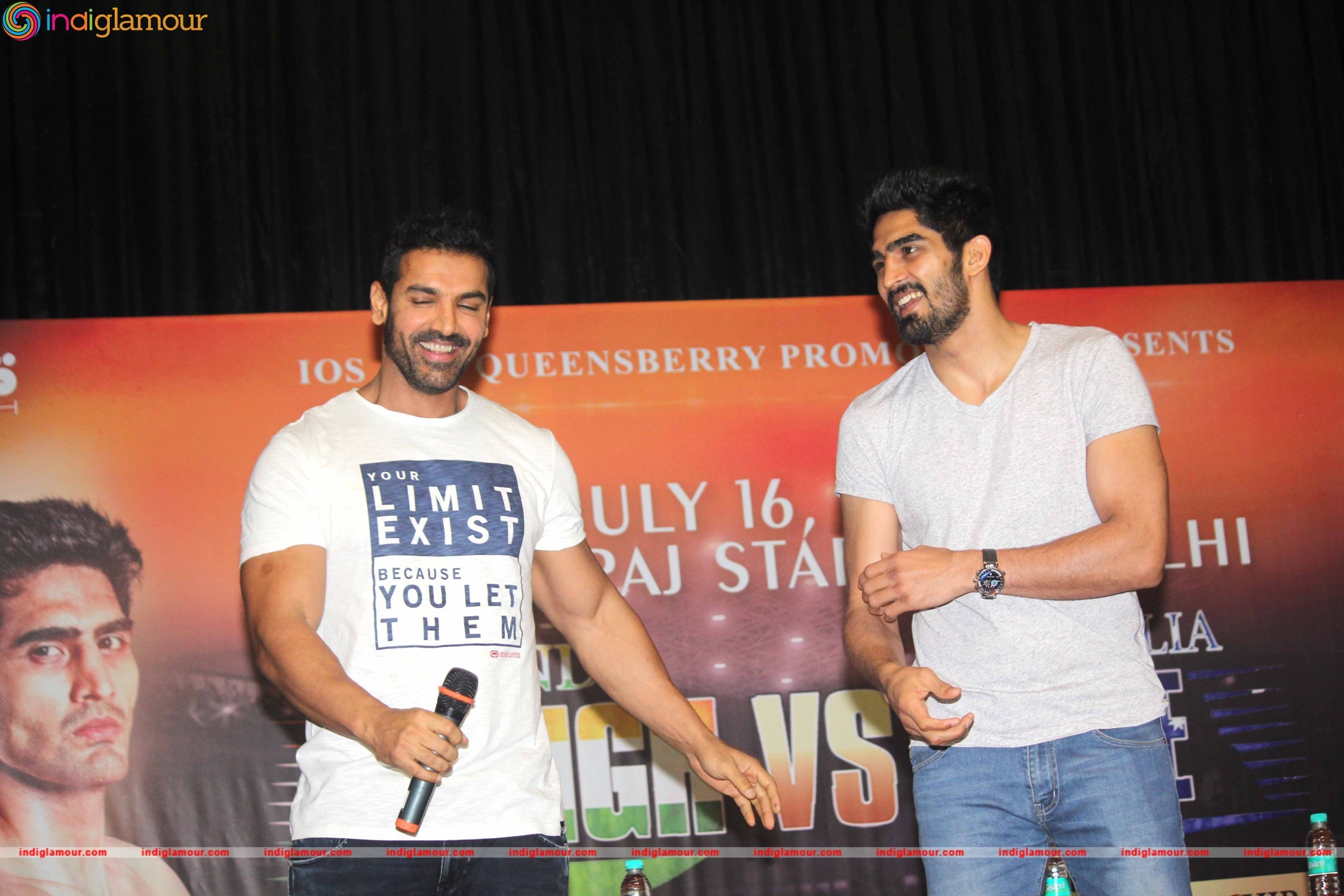 John Abraham Support Vijender Singh Fight Against Kerry Hope Event hd photo