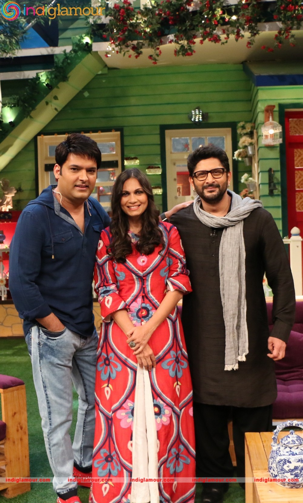 Actor Arshad Warsi and his Wife Maria Goretti On the Sets of The Kapil Sharma Show Event hd photo