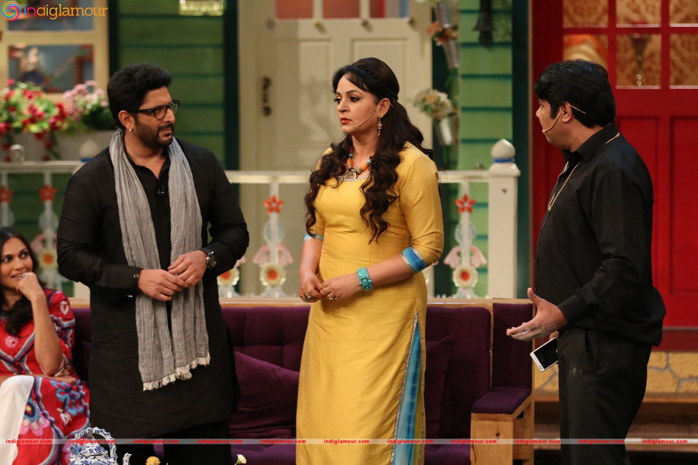 Actor Arshad Warsi and his Wife Maria Goretti On the Sets of The Kapil Sharma Show Event hd photo