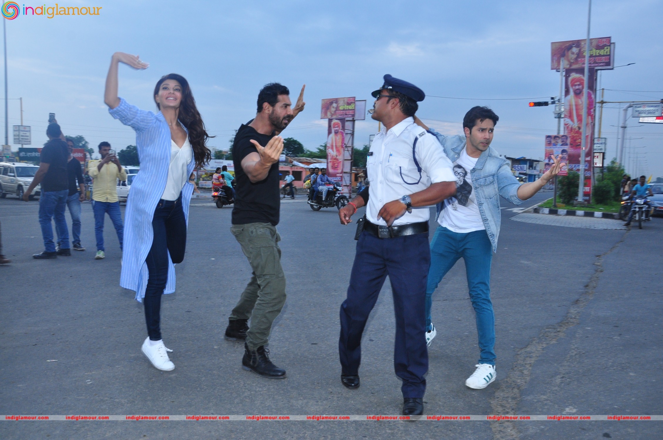 Team Dishoom Meets the Moonwalking Cop in Indore Event hd photo