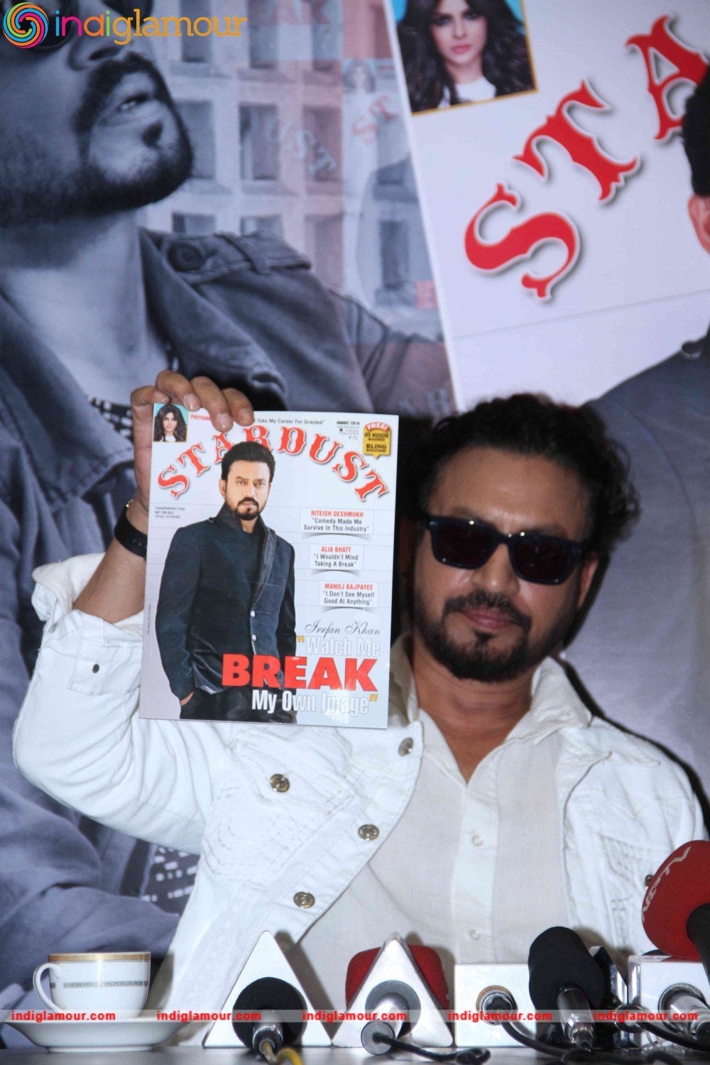 Irrfan Khan Unveils Stardust August 2016 Issue Event hd photo