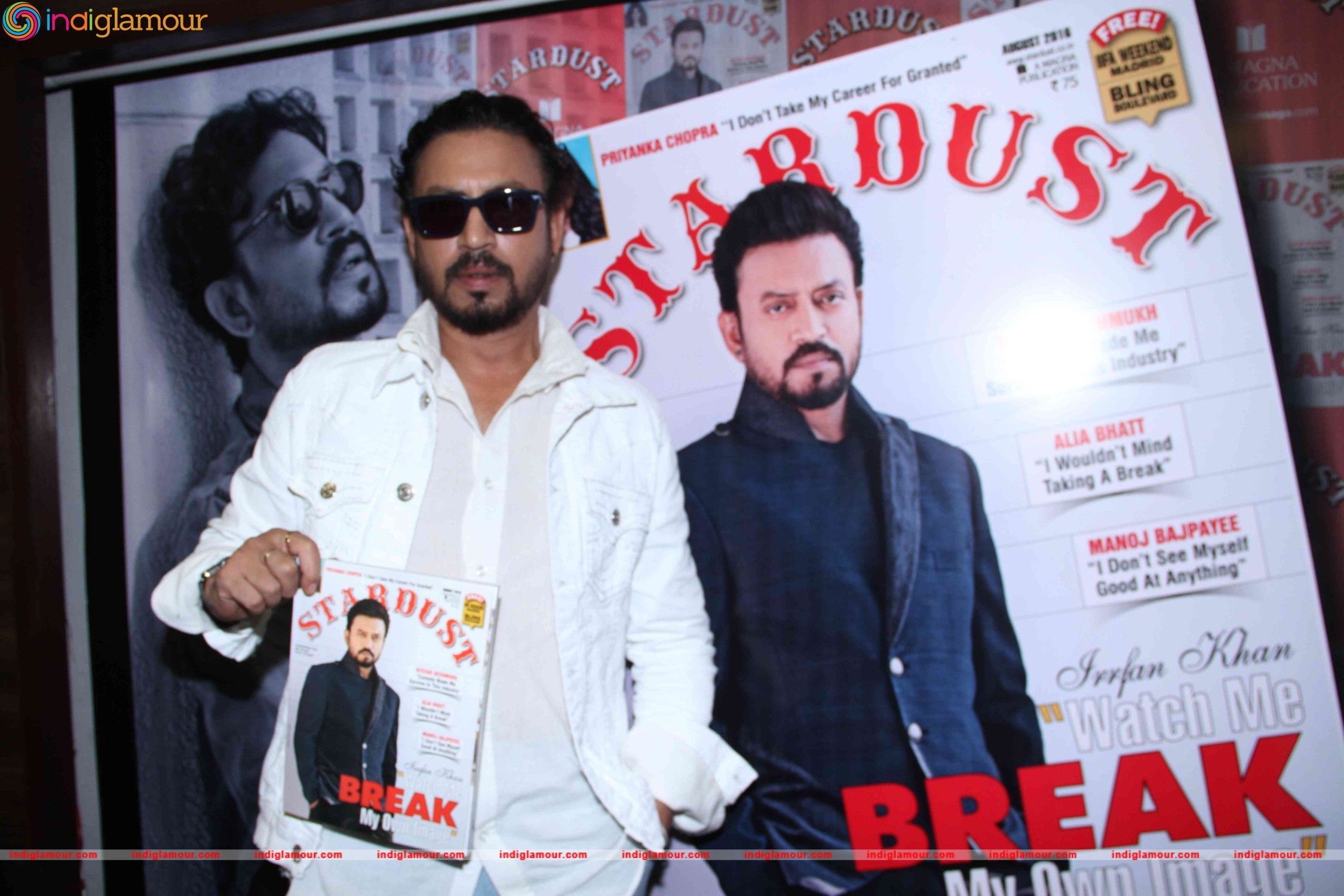 Irrfan Khan Unveils Stardust August 2016 Issue Event hd photo
