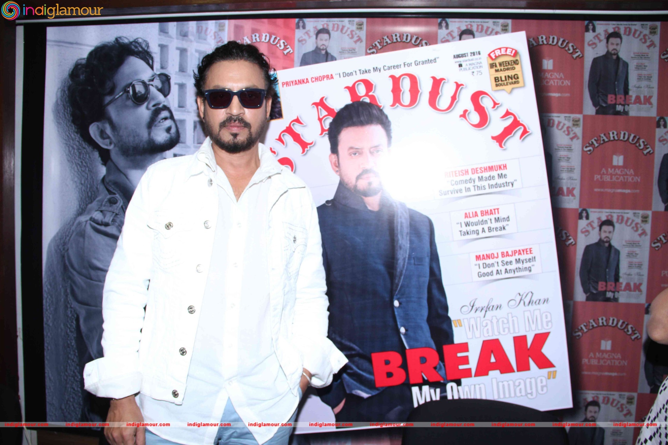 Irrfan Khan Unveils Stardust August 2016 Issue Event hd photo
