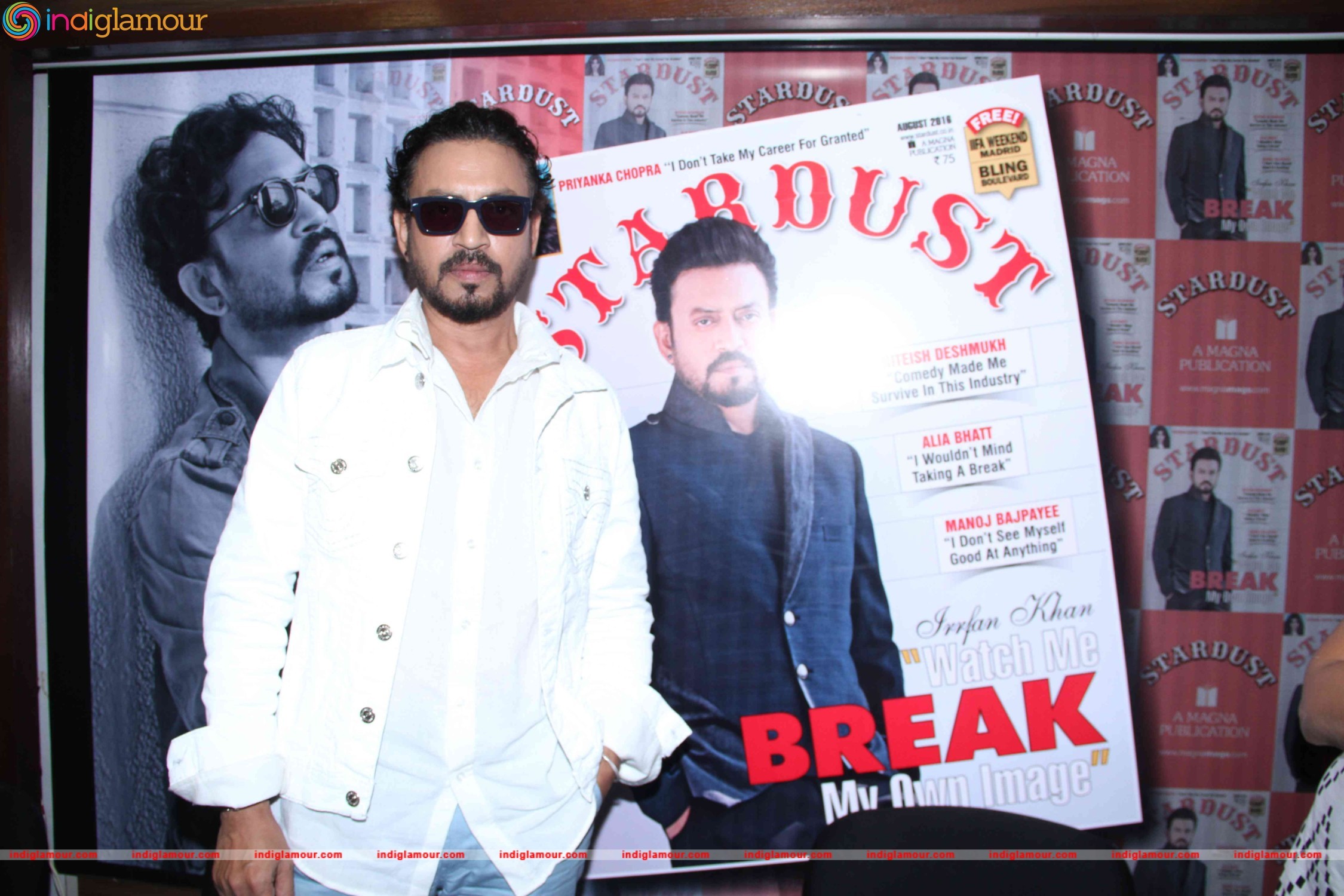 Irrfan Khan Unveils Stardust August 2016 Issue Event hd photo