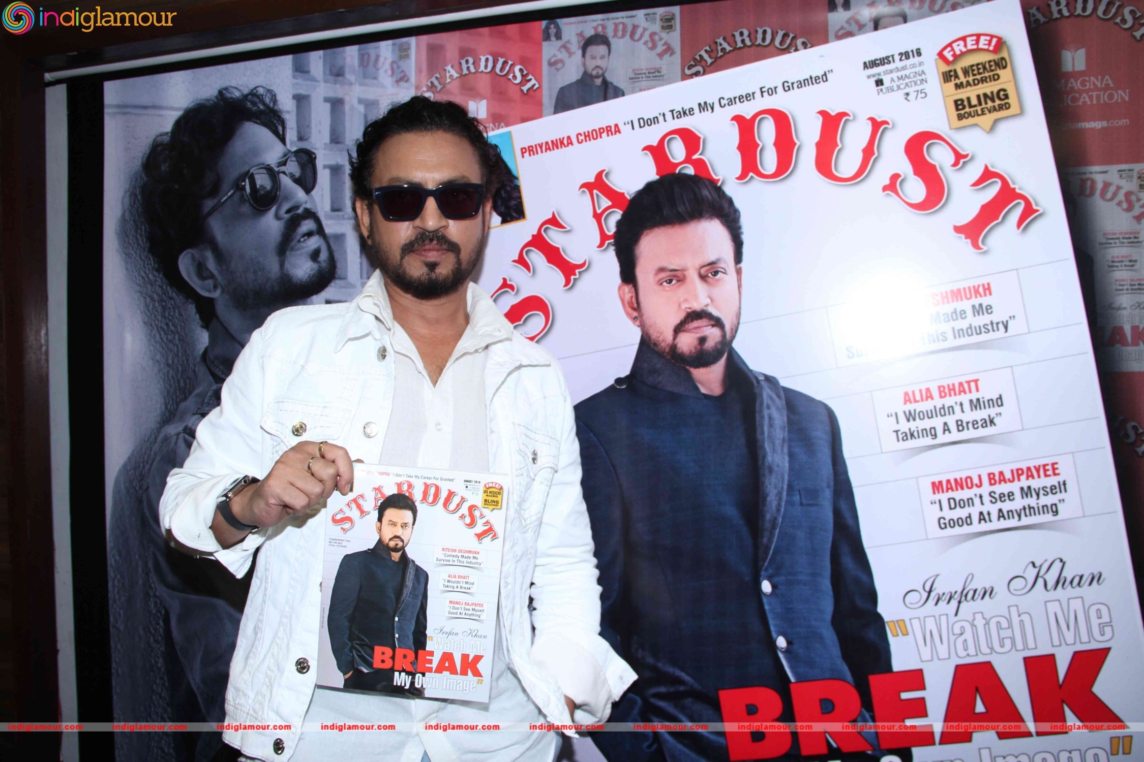 Irrfan Khan Unveils Stardust August 2016 Issue Event hd photo