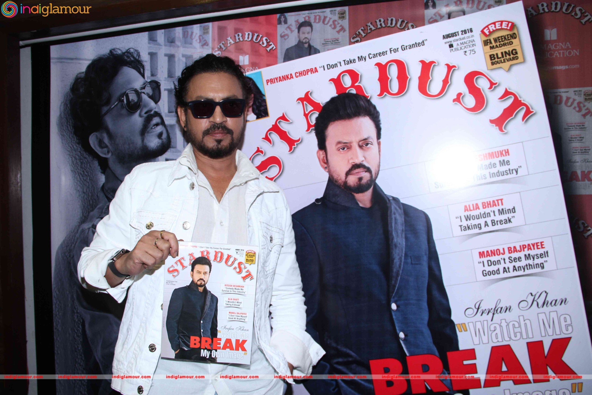 Irrfan Khan Unveils Stardust August 2016 Issue Event hd photo