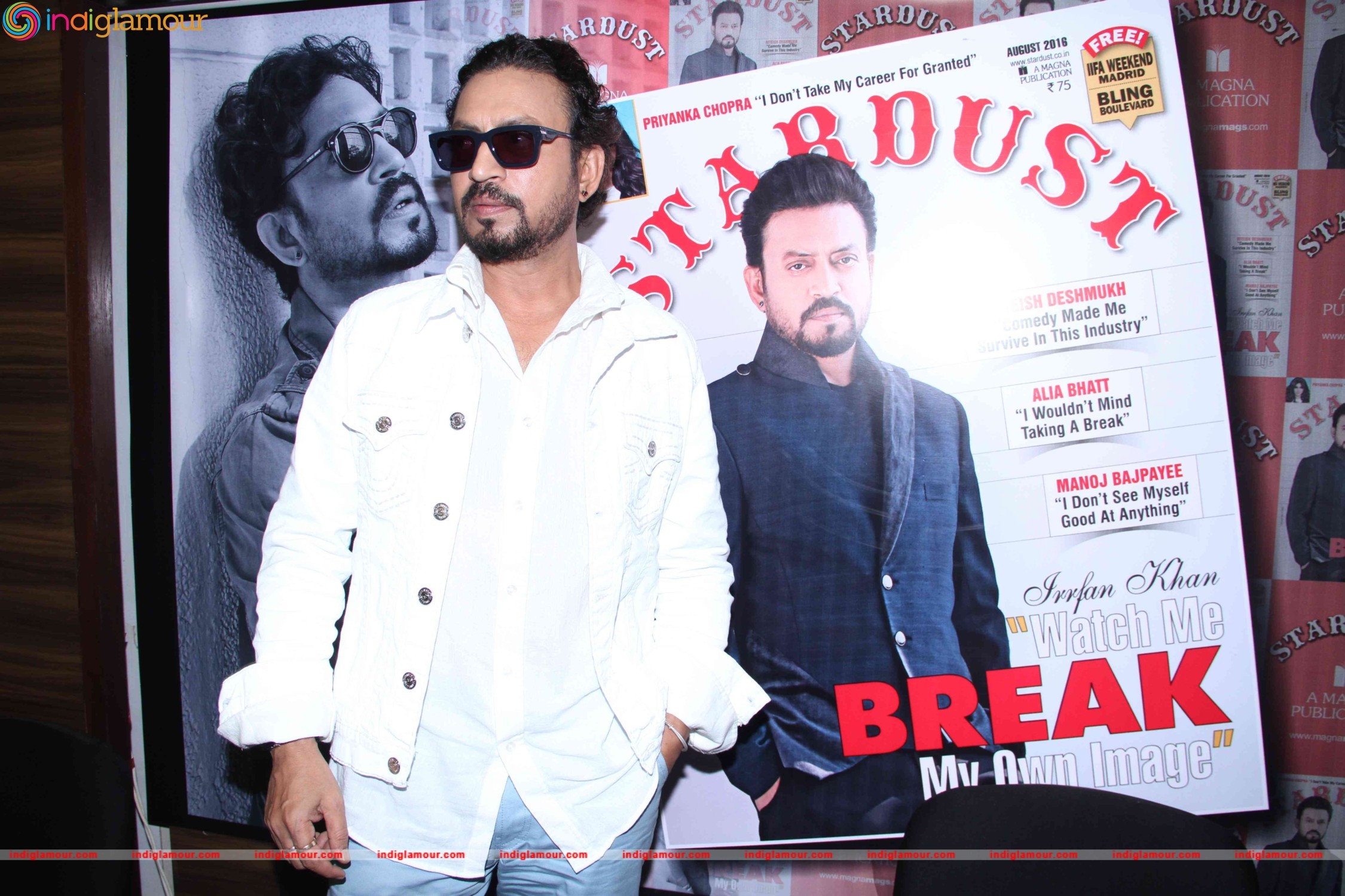 Irrfan Khan Unveils Stardust August 2016 Issue Event hd photo