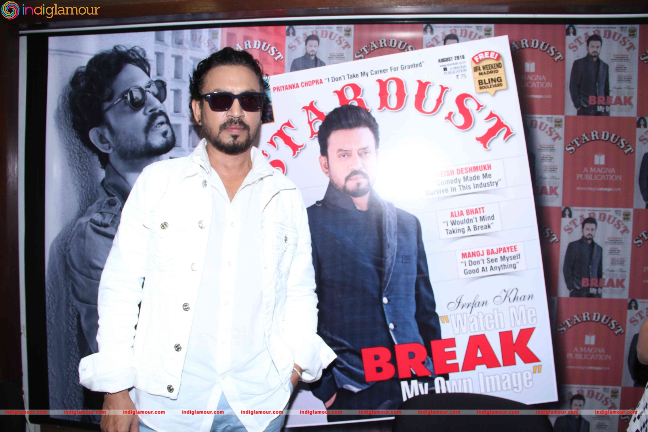 Irrfan Khan Unveils Stardust August 2016 Issue Event hd photo