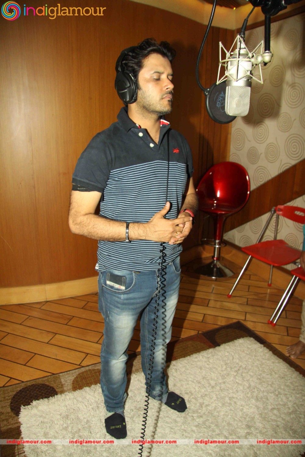Singer Javed Ali at the Song Recording of Agrim Media Entertainment Album Shambo Event hd photo
