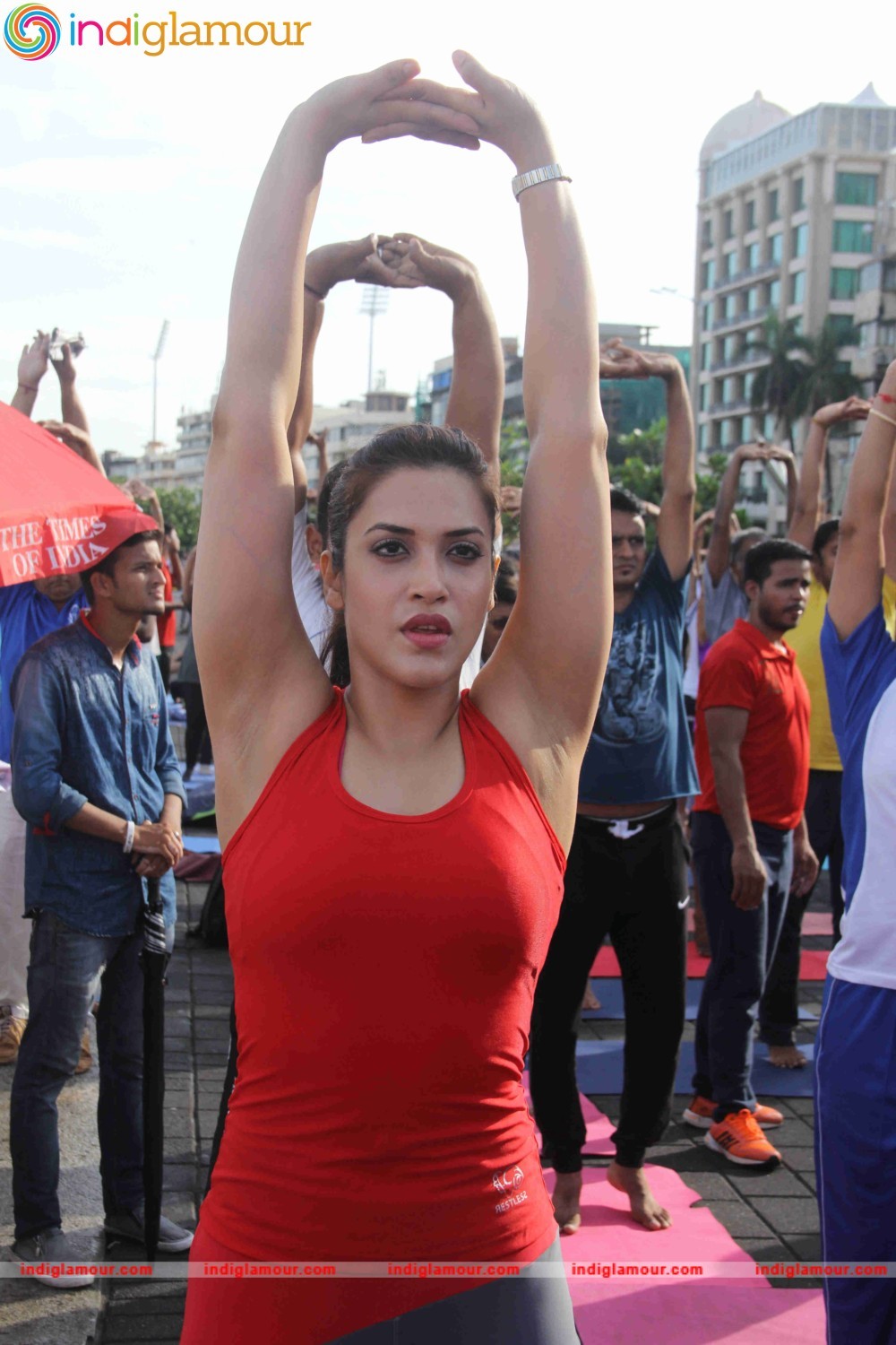 Celebrities doing Yoga on International Yoga Day Event hd photo