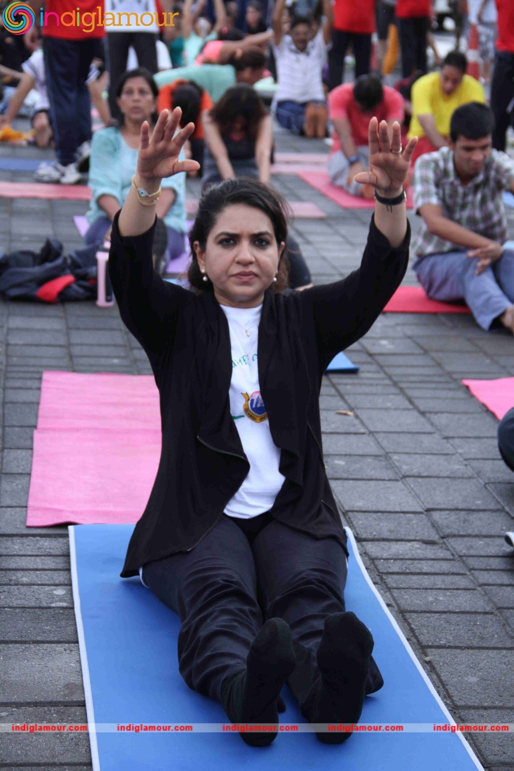 Celebrities doing Yoga on International Yoga Day Event hd photo