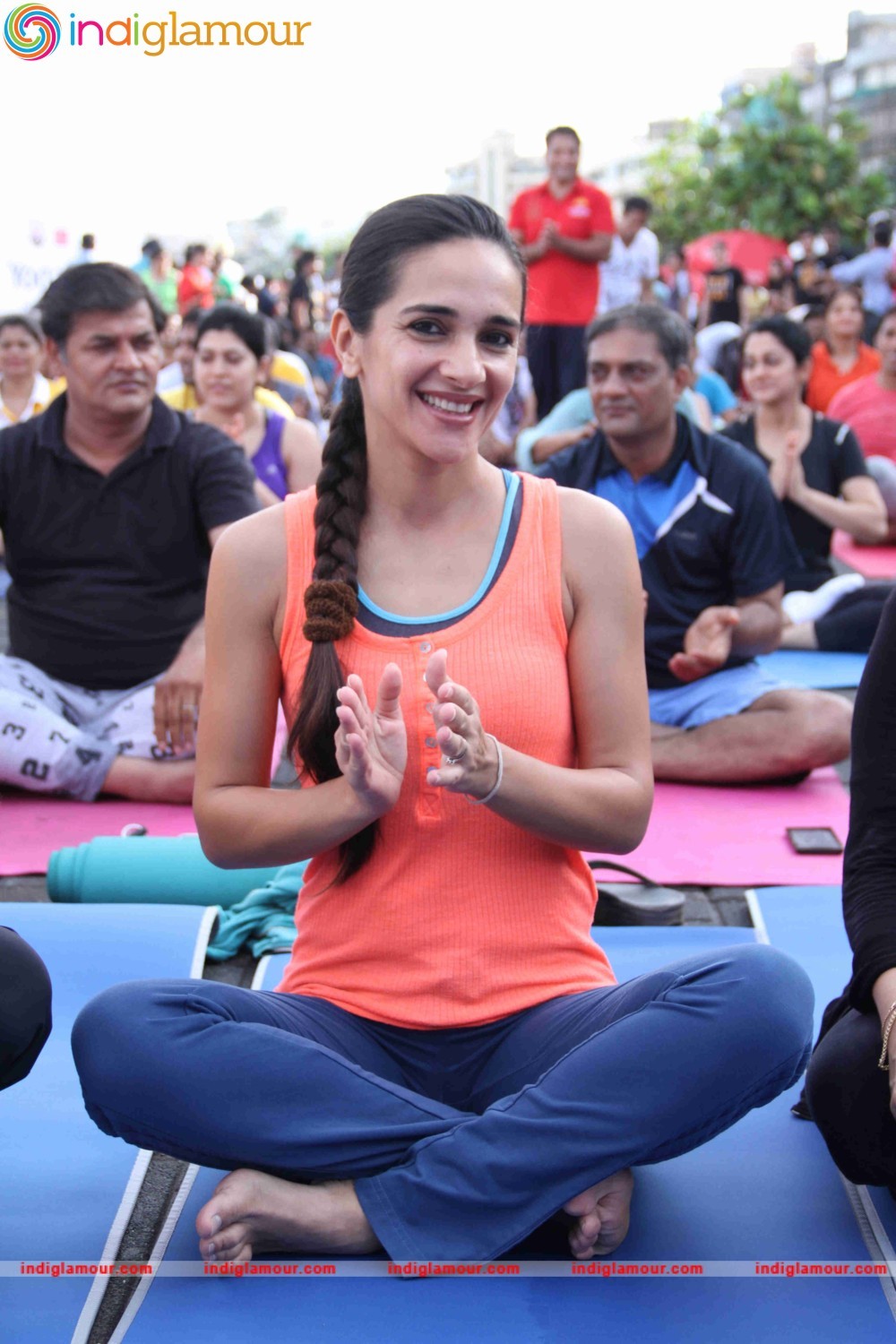 Celebrities doing Yoga on International Yoga Day Event hd photo