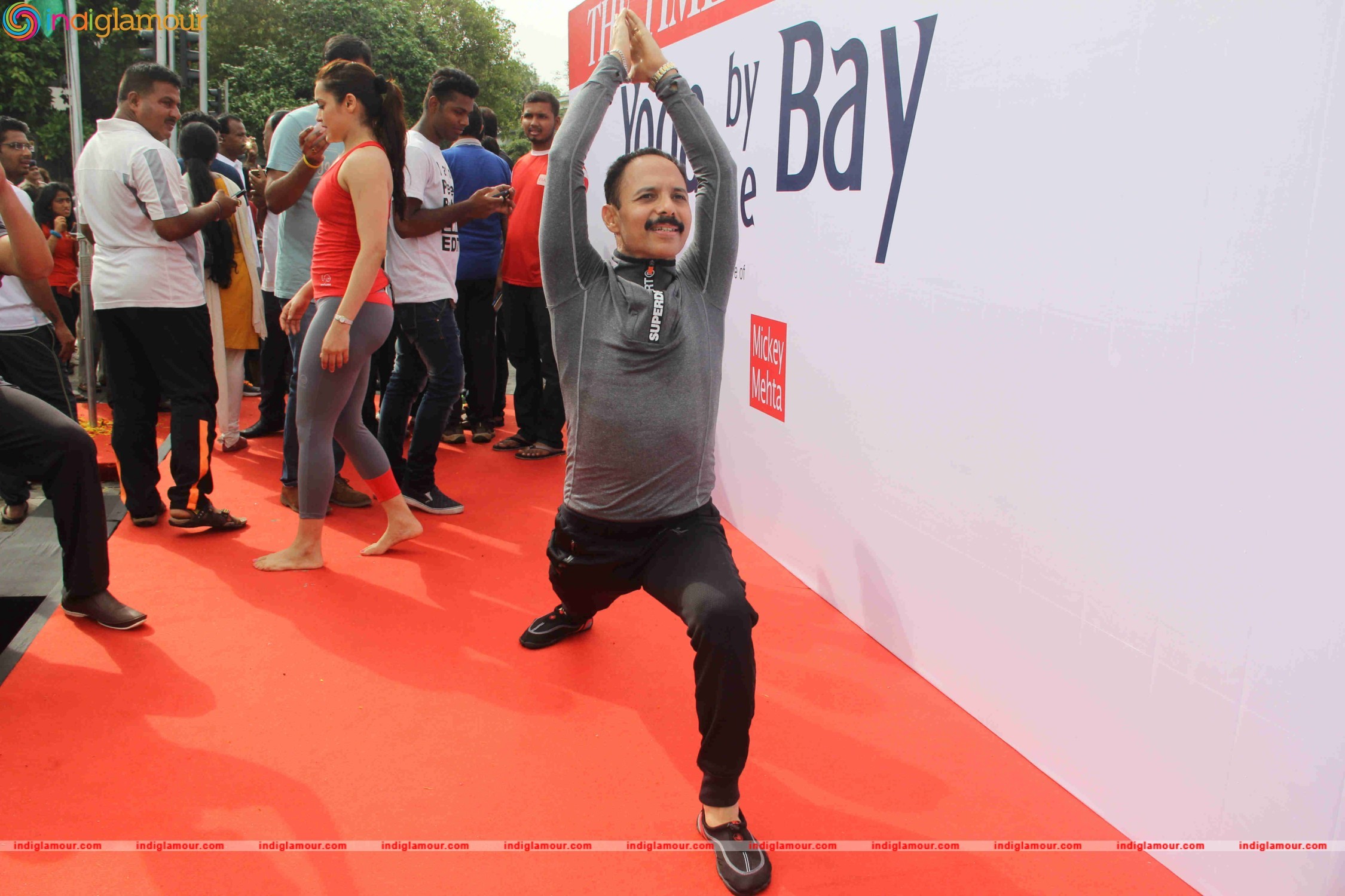 Celebrities doing Yoga on International Yoga Day Event hd photo