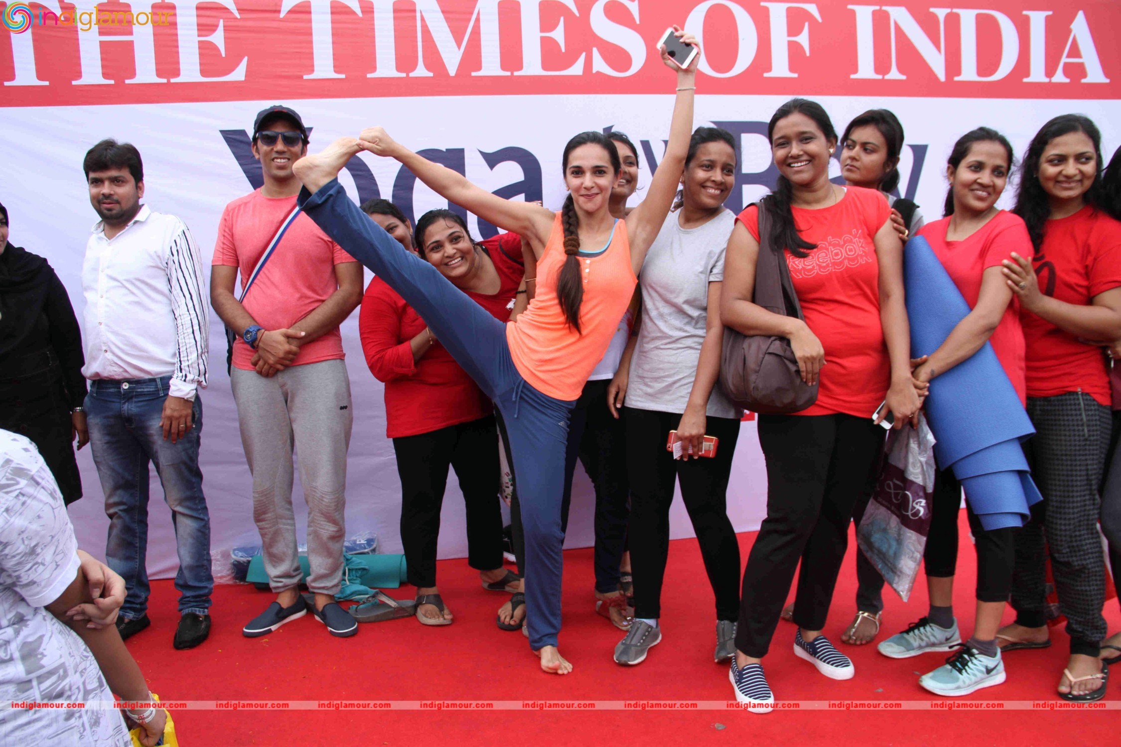 Celebrities doing Yoga on International Yoga Day Event hd photo