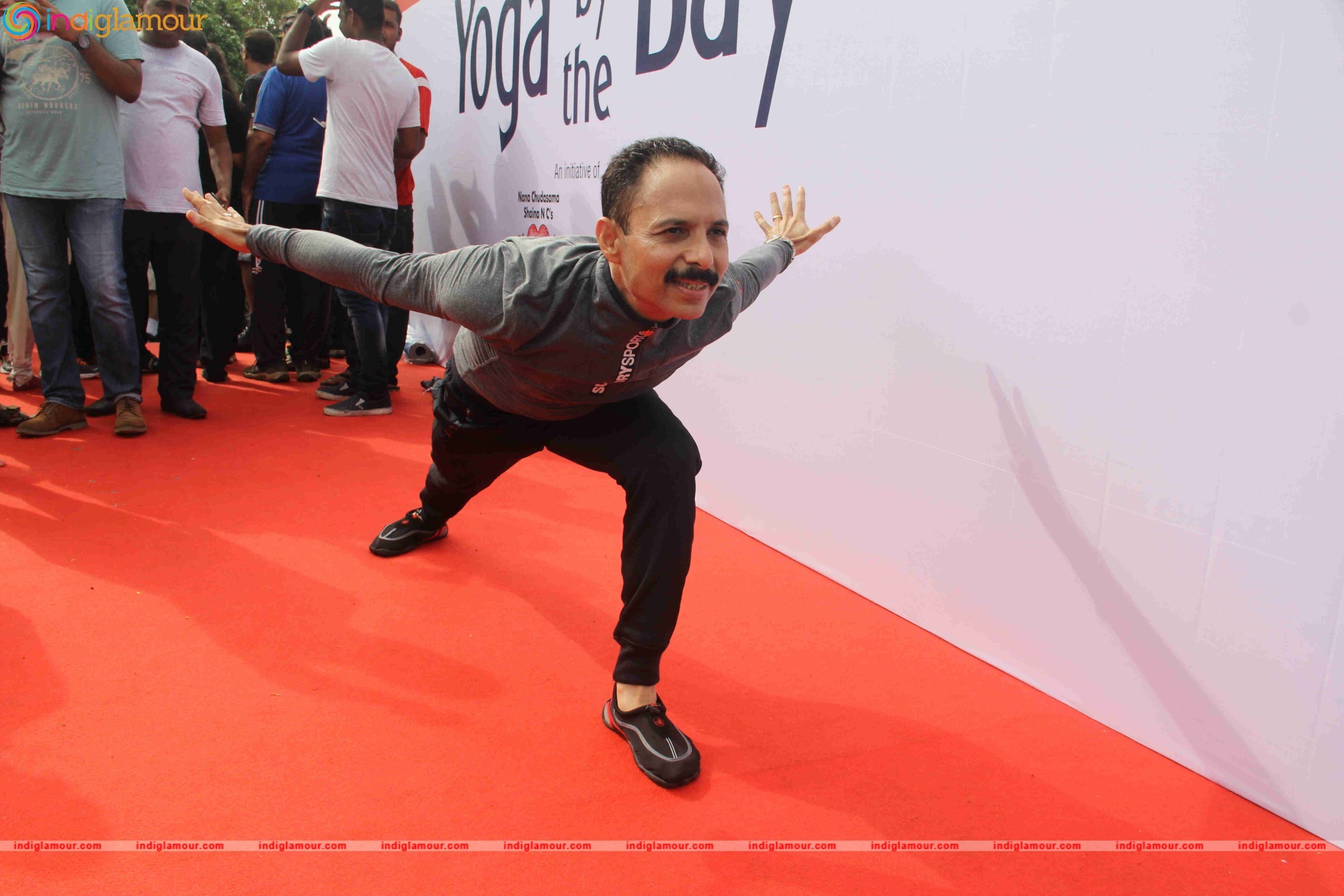 Celebrities doing Yoga on International Yoga Day Event hd photo