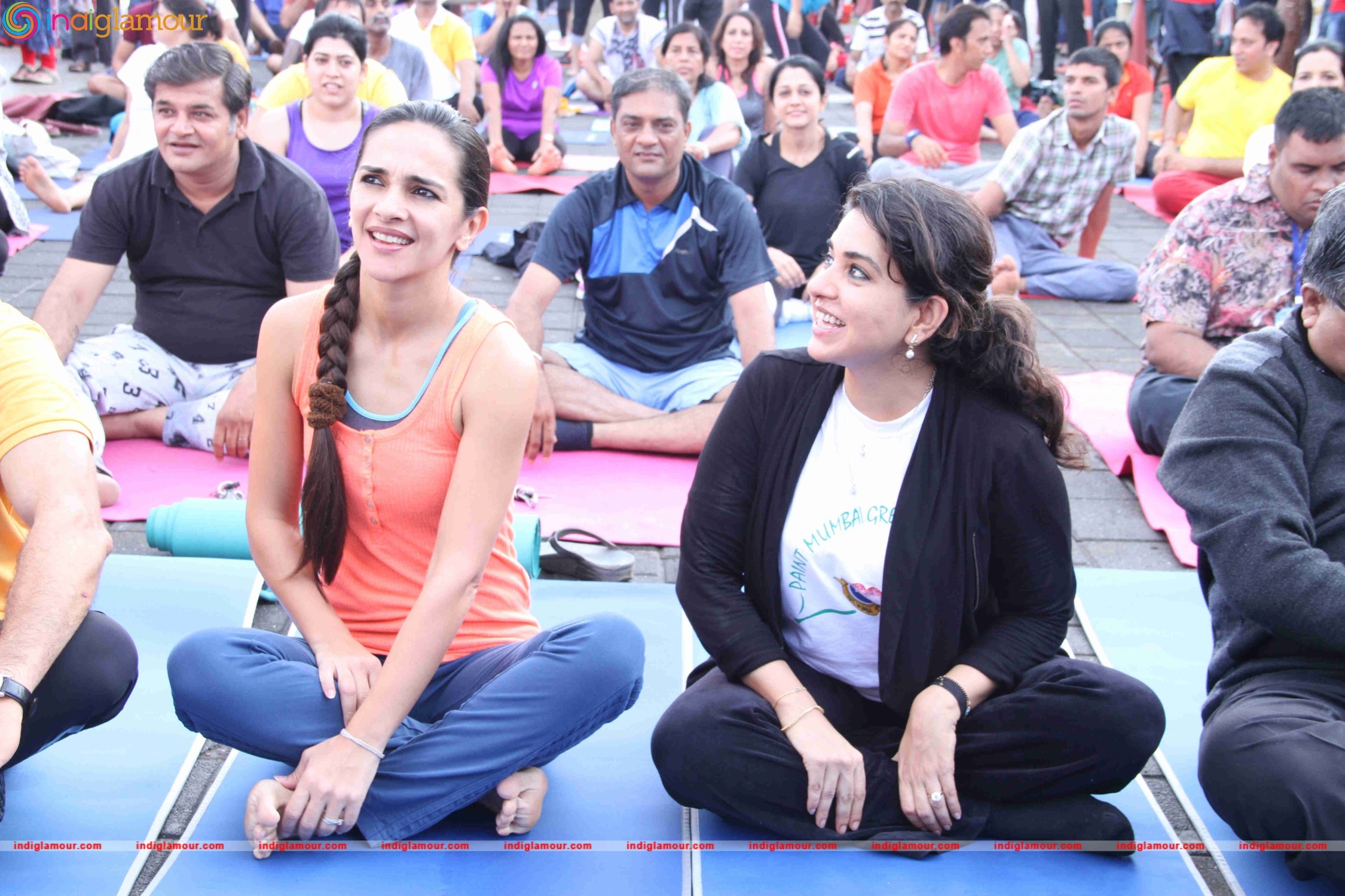 Celebrities doing Yoga on International Yoga Day Event hd photo